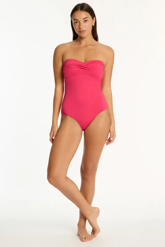 Essentials Edit Twist Bandeau One Piece sold by Sea Level Australia