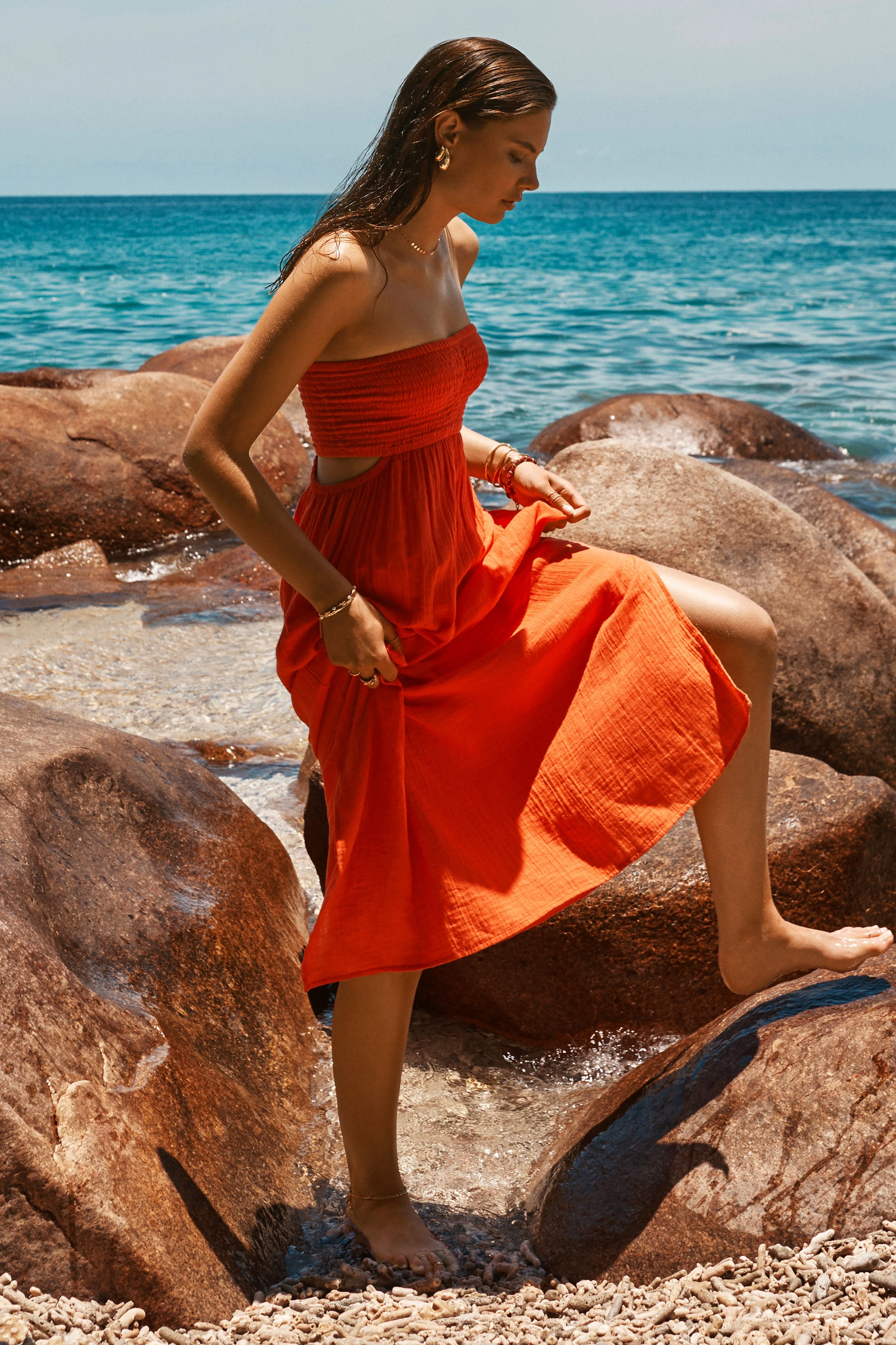Sunset Cutaway Bandeau Dress sold by Sea Level Australia product image thumbnail 2