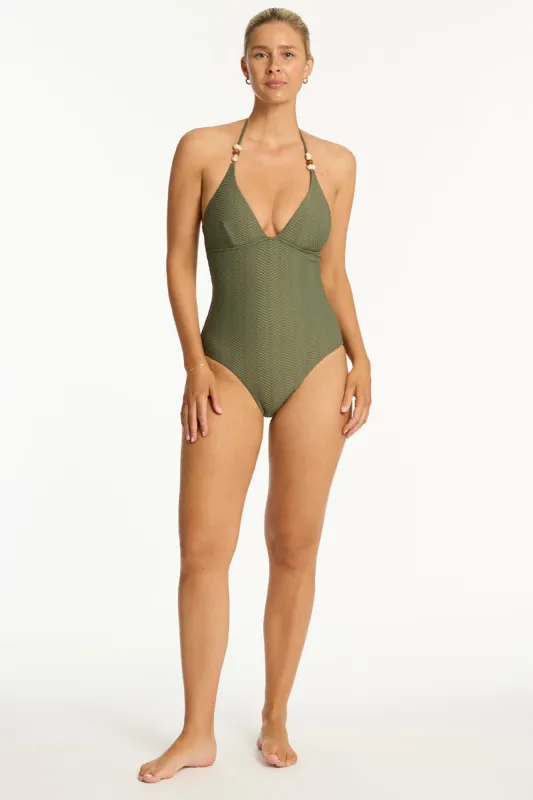 Caracus Longline Halter One Piece sold by Sea Level Australia