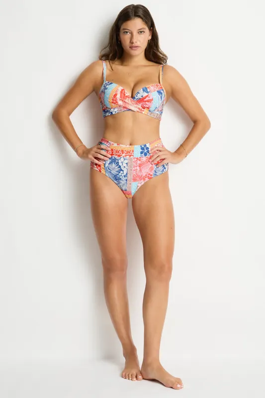 Coco Island Cross Front Moulded Cup Bra sold by Sea Level Australia