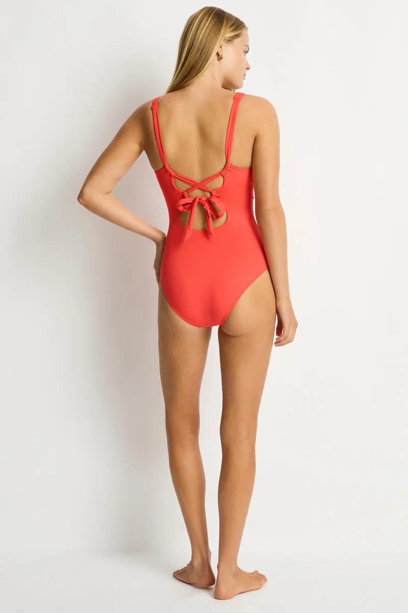 Essentials Edit Longline Tie Back One Piece sold by Sea Level Australia product image thumbnail 3