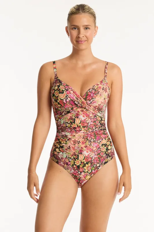 Wildflower Twist Front DD/E One Piece sold by Sea Level Australia
