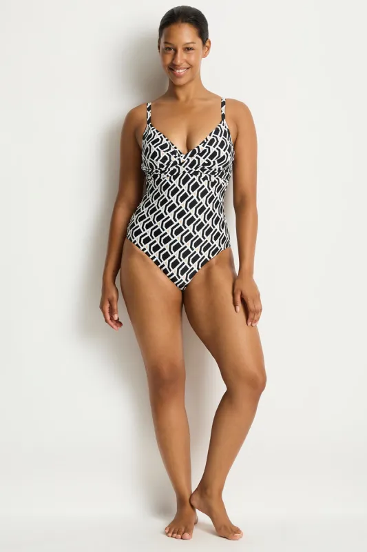 Costa Cross Front Scoop Back One Piece made by Sea Level Australia