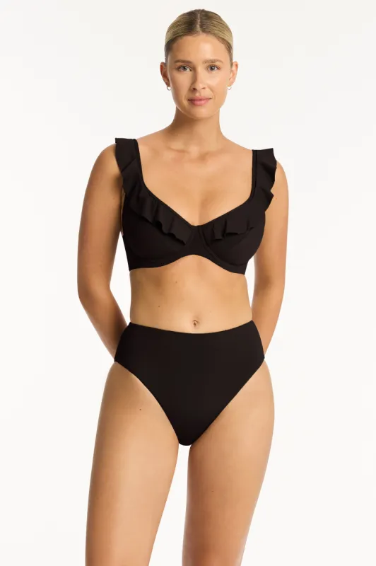 Eco Essentials F Cup Frill Underwire Bra sold by Sea Level Australia