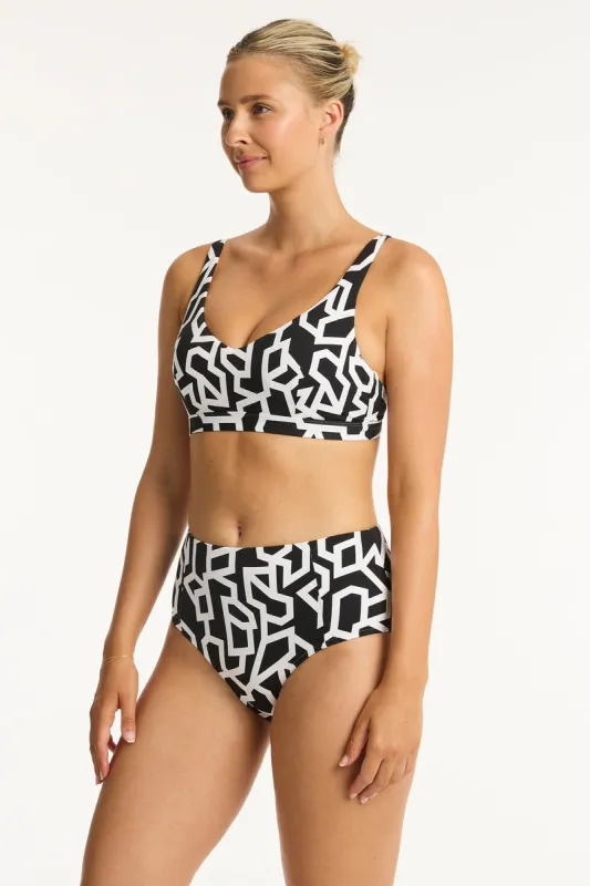 Deco Panelled High Waist Pant sold by Sea Level Australia