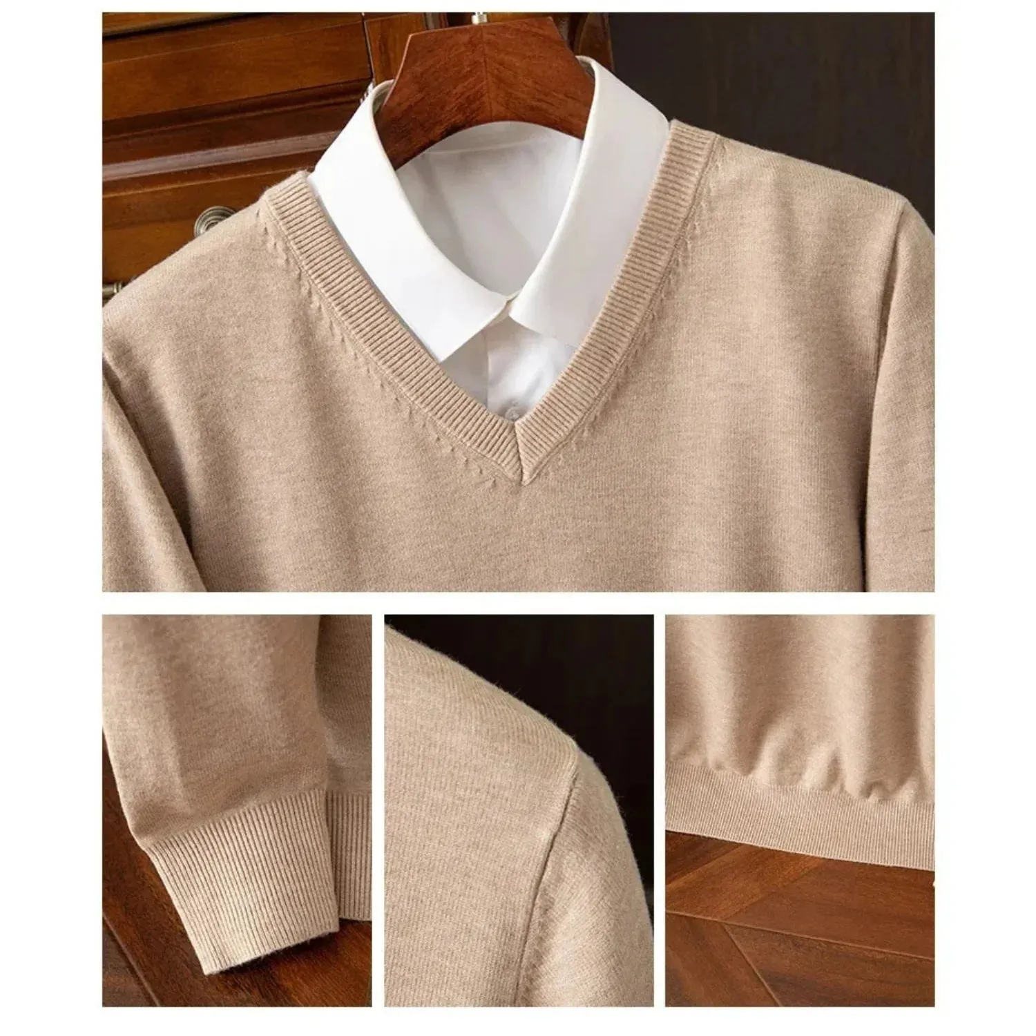 Virex™ V-Neck Sweater sold by Modeberg Bern product image thumbnail 4