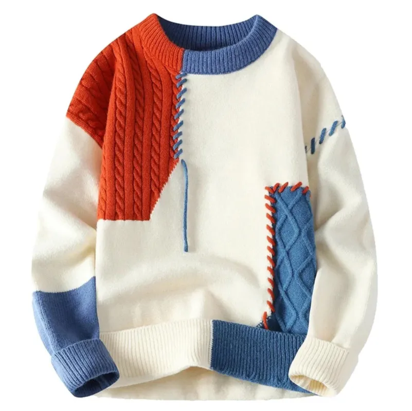 Aviel™ Patchwork Pullover made by Modeberg Bern