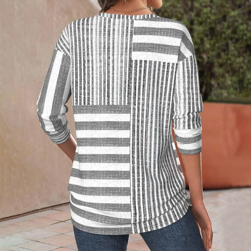 Lunara™ Striped Blouse with Loose Fit sold by Modeberg Bern product image thumbnail 2