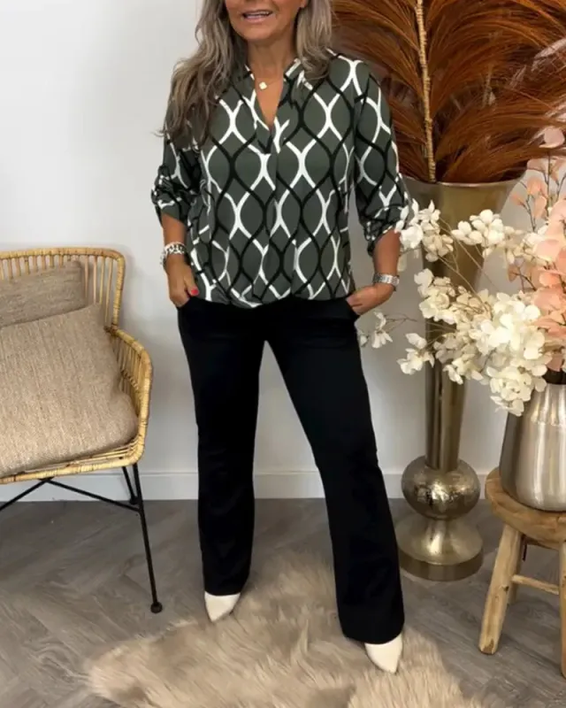 Melua™ Casual blouse with elegant pattern sold by Modeberg Bern