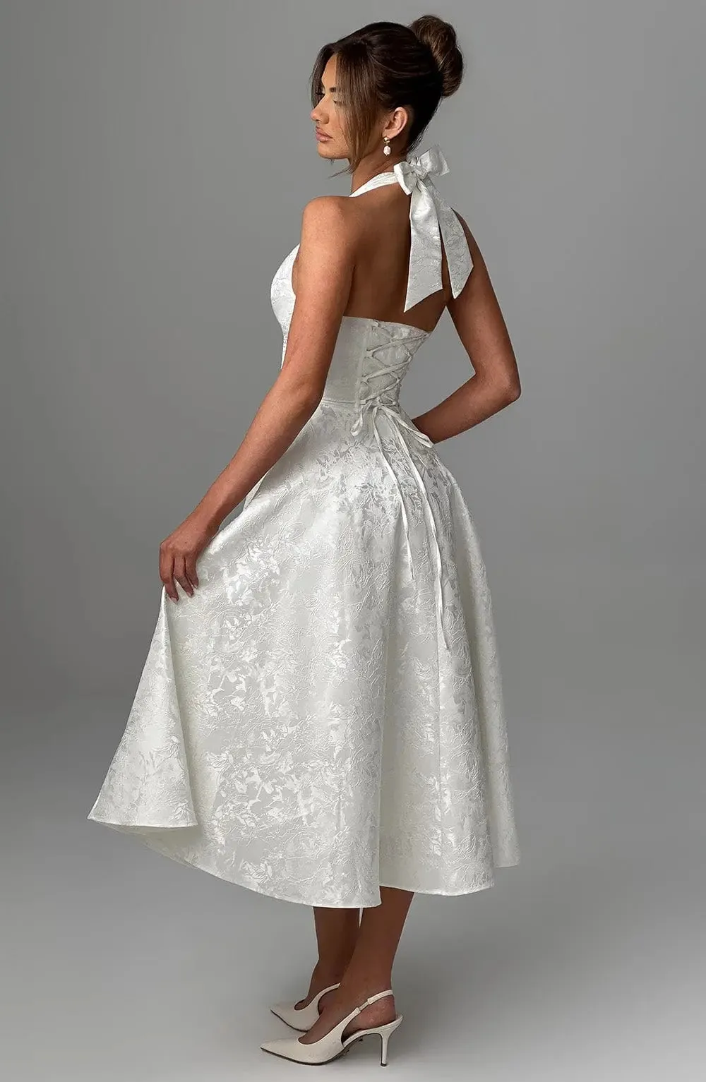 Ara™ Elegant Midi Dress with Halter Neckline sold by Modeberg Bern product image thumbnail 5