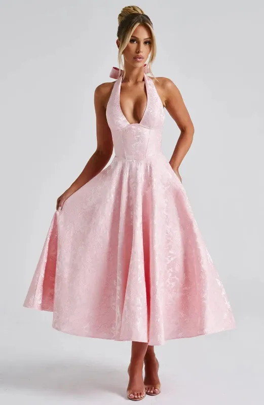 Ara™ Elegant Midi Dress with Halter Neckline sold by Modeberg Bern