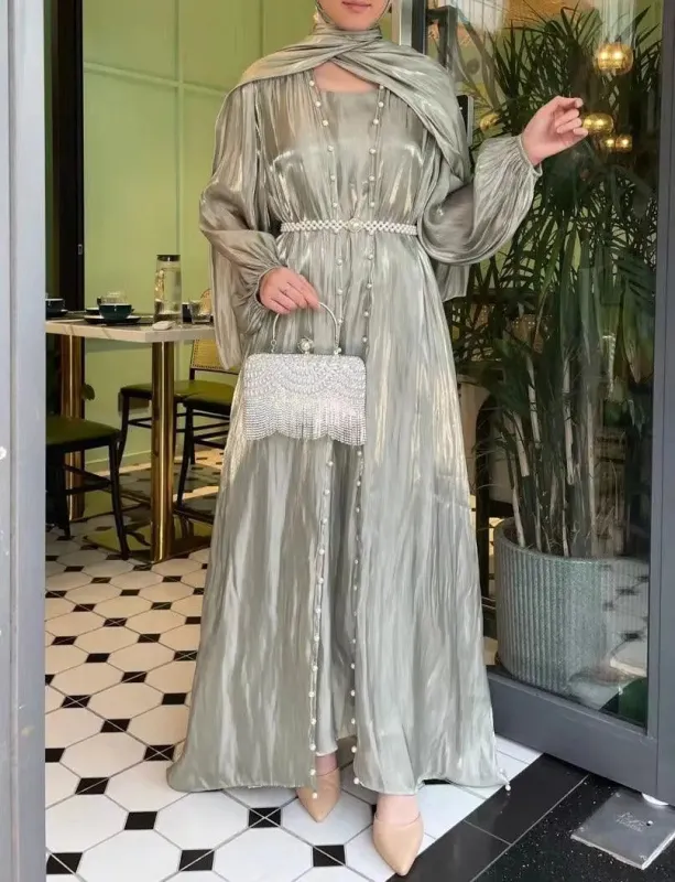 Hidaya™ Luxury Abaya Set with Pearls sold by Modeberg Bern