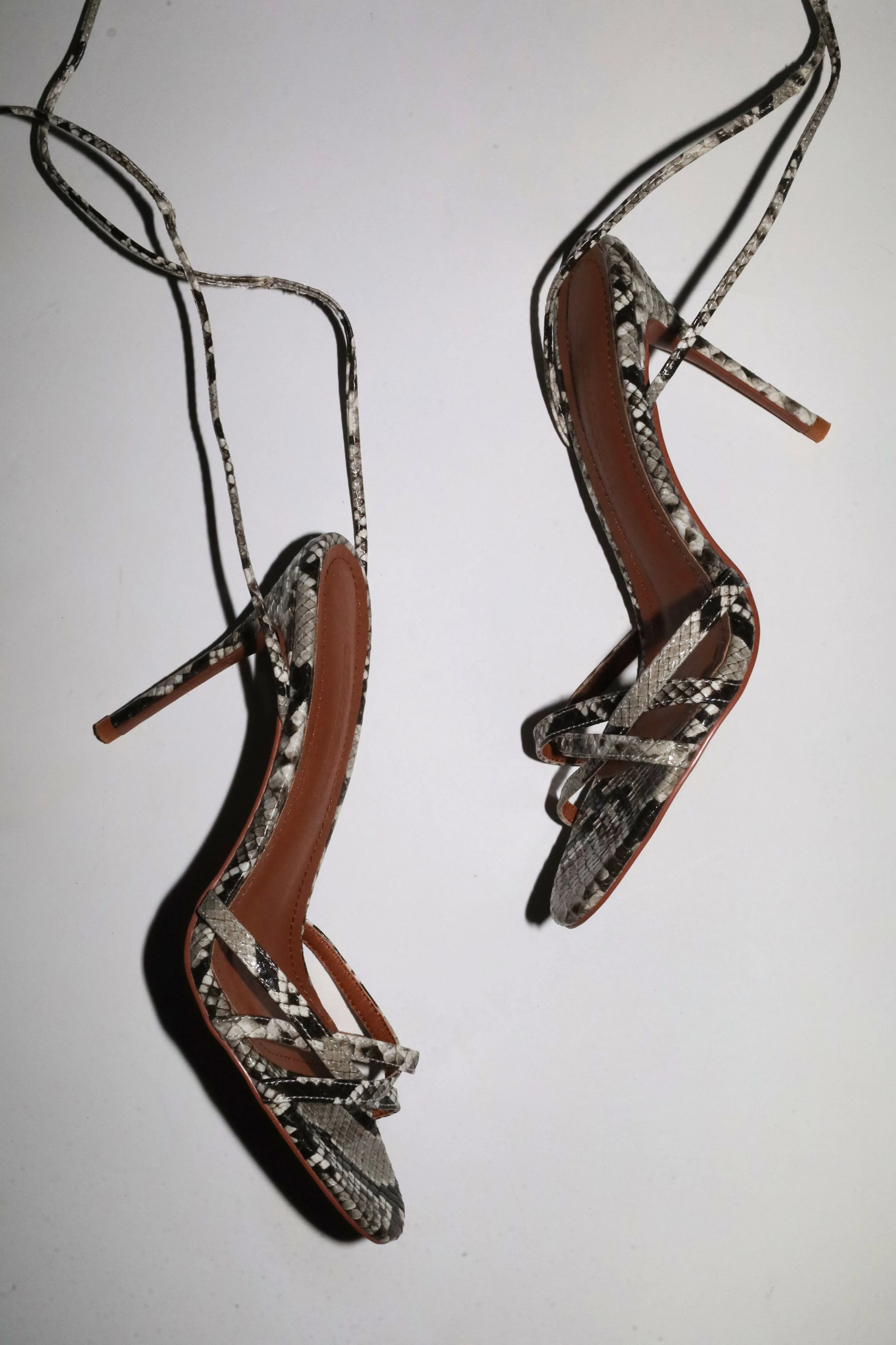 Giorgia Grey Snake Vegan Leather Anklestrap Heel 100 mm sold by Cult of Coquette product image thumbnail 5