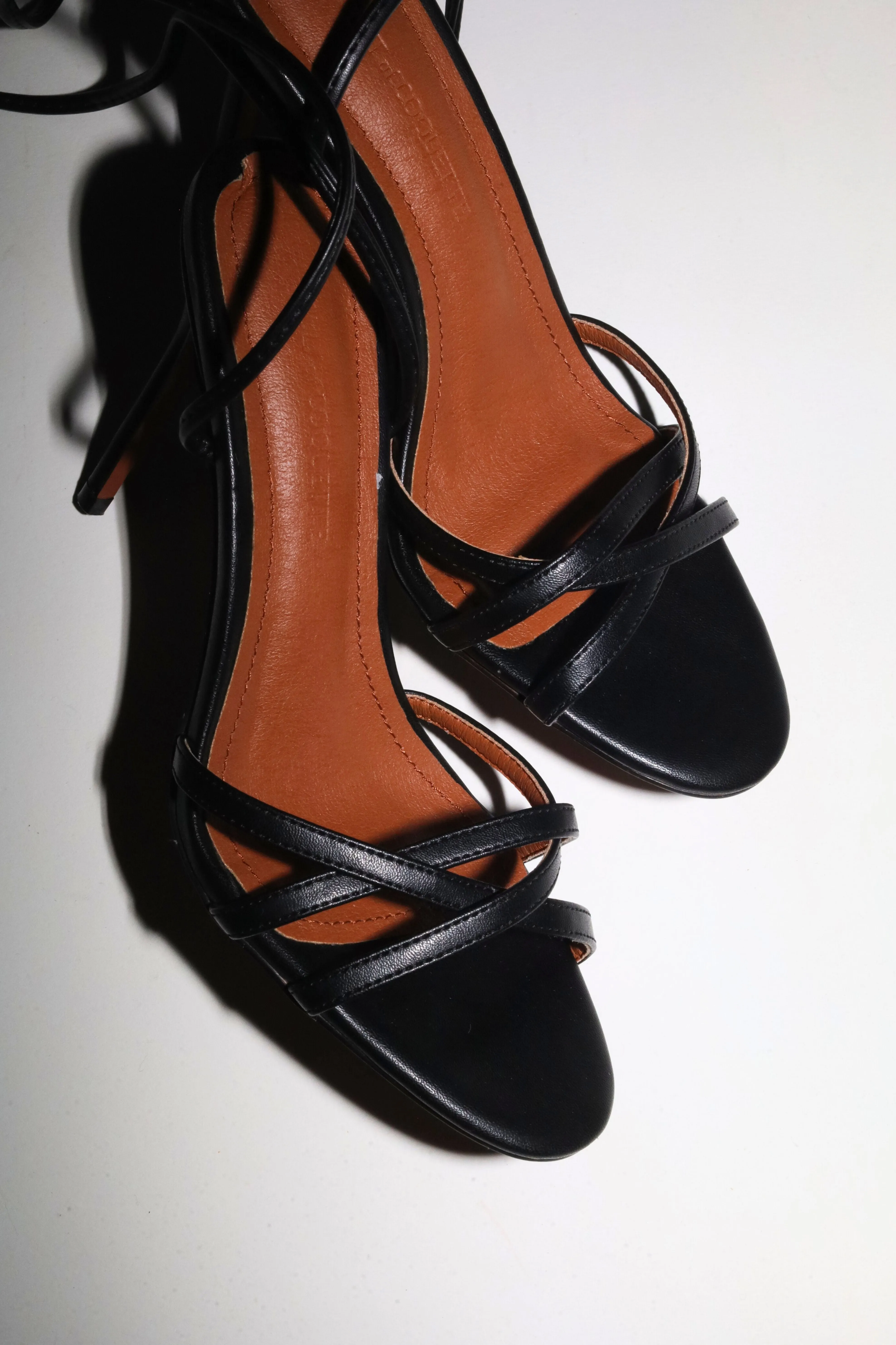 Giorgia Black Vegan Leather Anklestrap Heel 100 mm sold by Cult of Coquette product image thumbnail 3