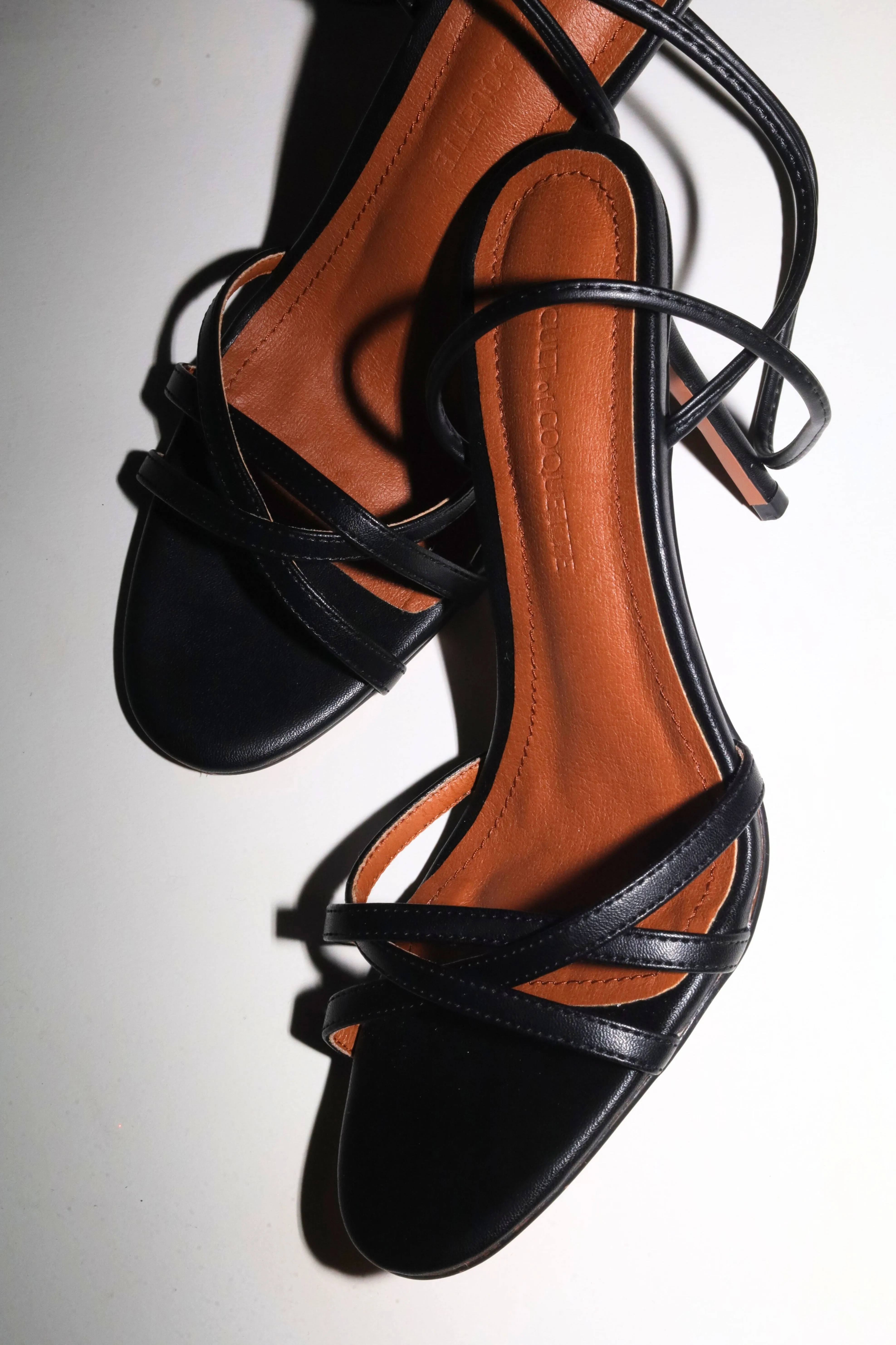 Giorgia Black Vegan Leather Anklestrap Heel 100 mm sold by Cult of Coquette product image thumbnail 5
