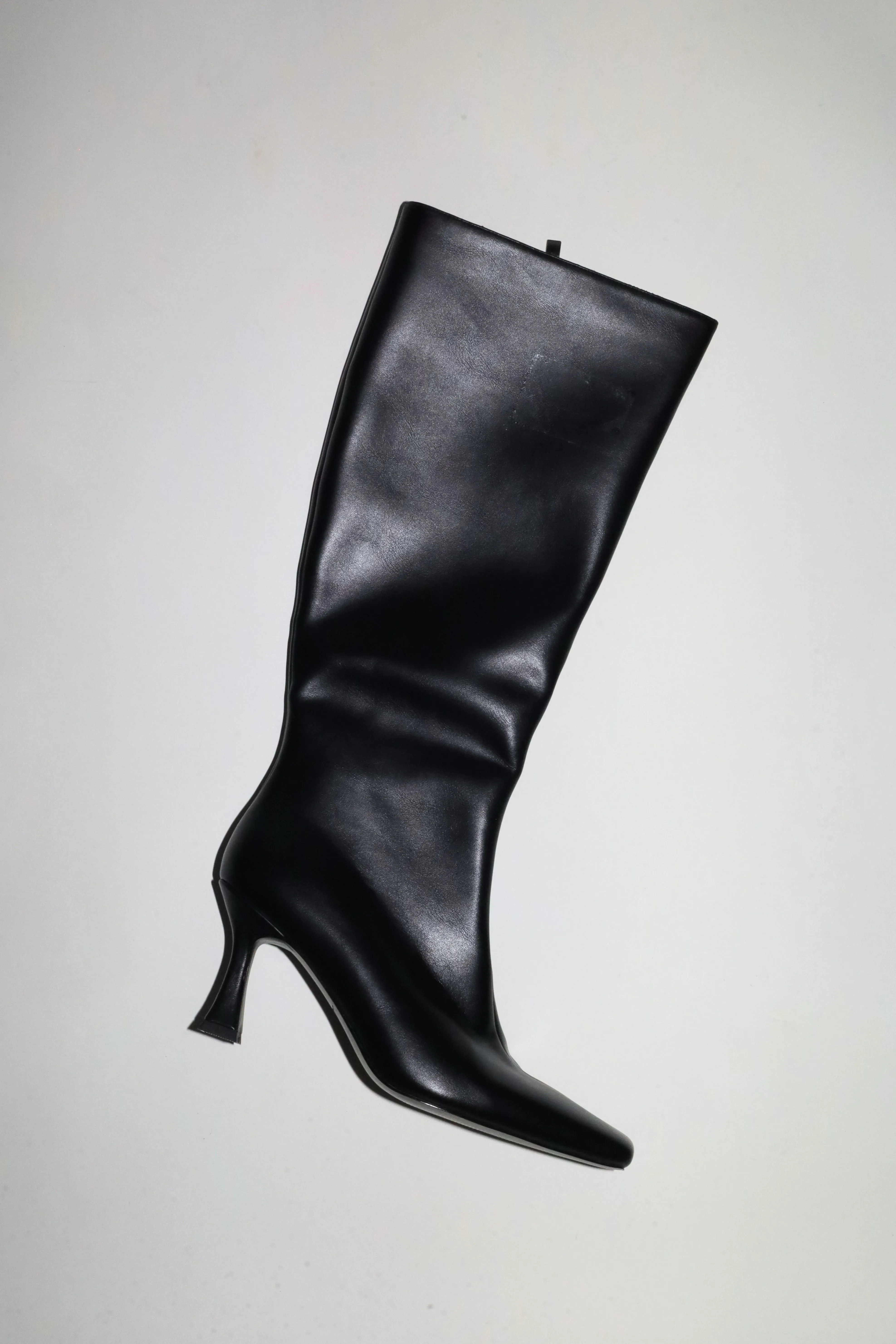 Mariah Black Vegan Leather Boots 85 mm sold by Cult of Coquette product image thumbnail 5