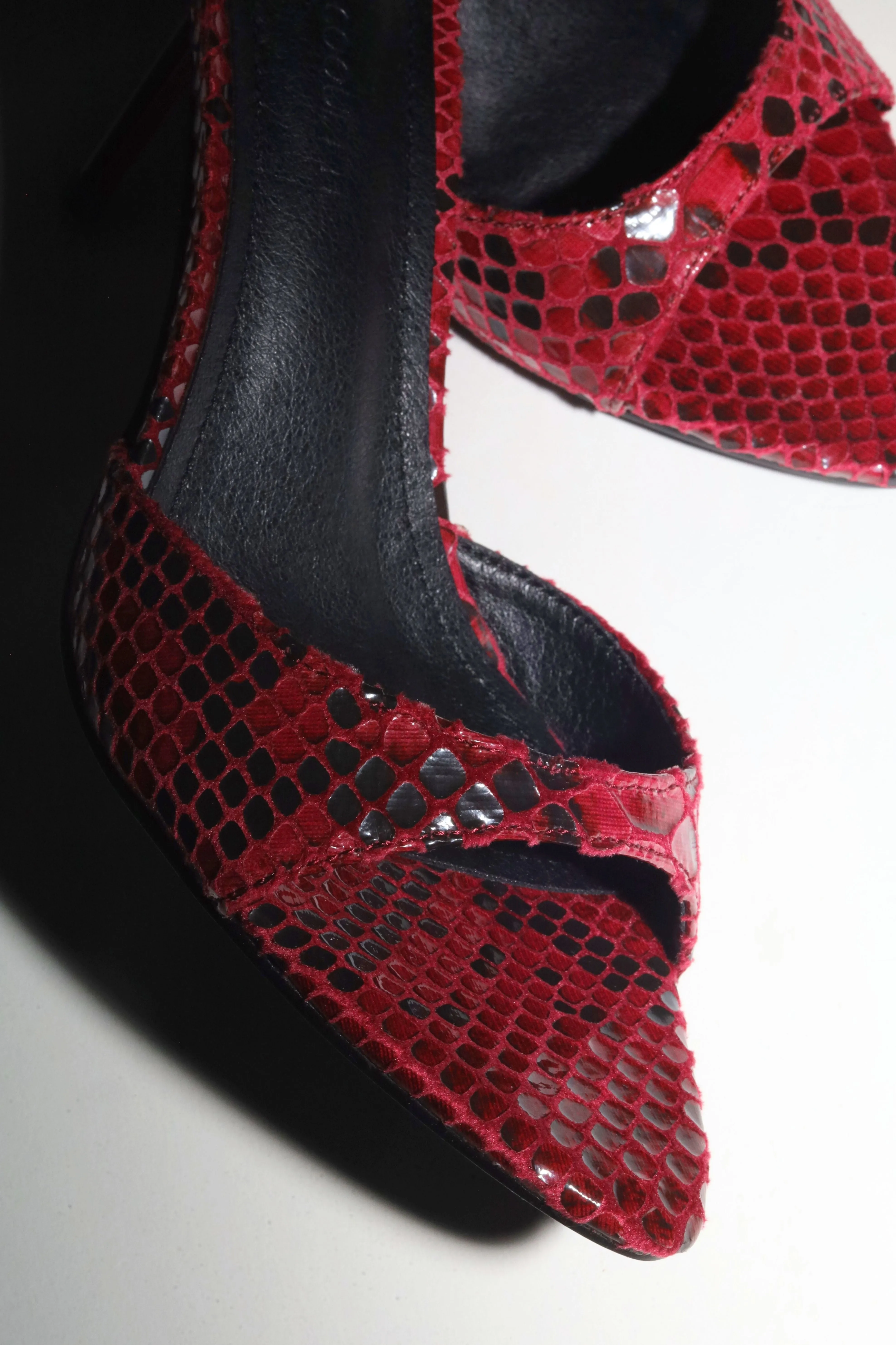 Zena Wine Snake Vegan Mules 80 mm sold by Cult of Coquette product image thumbnail 2