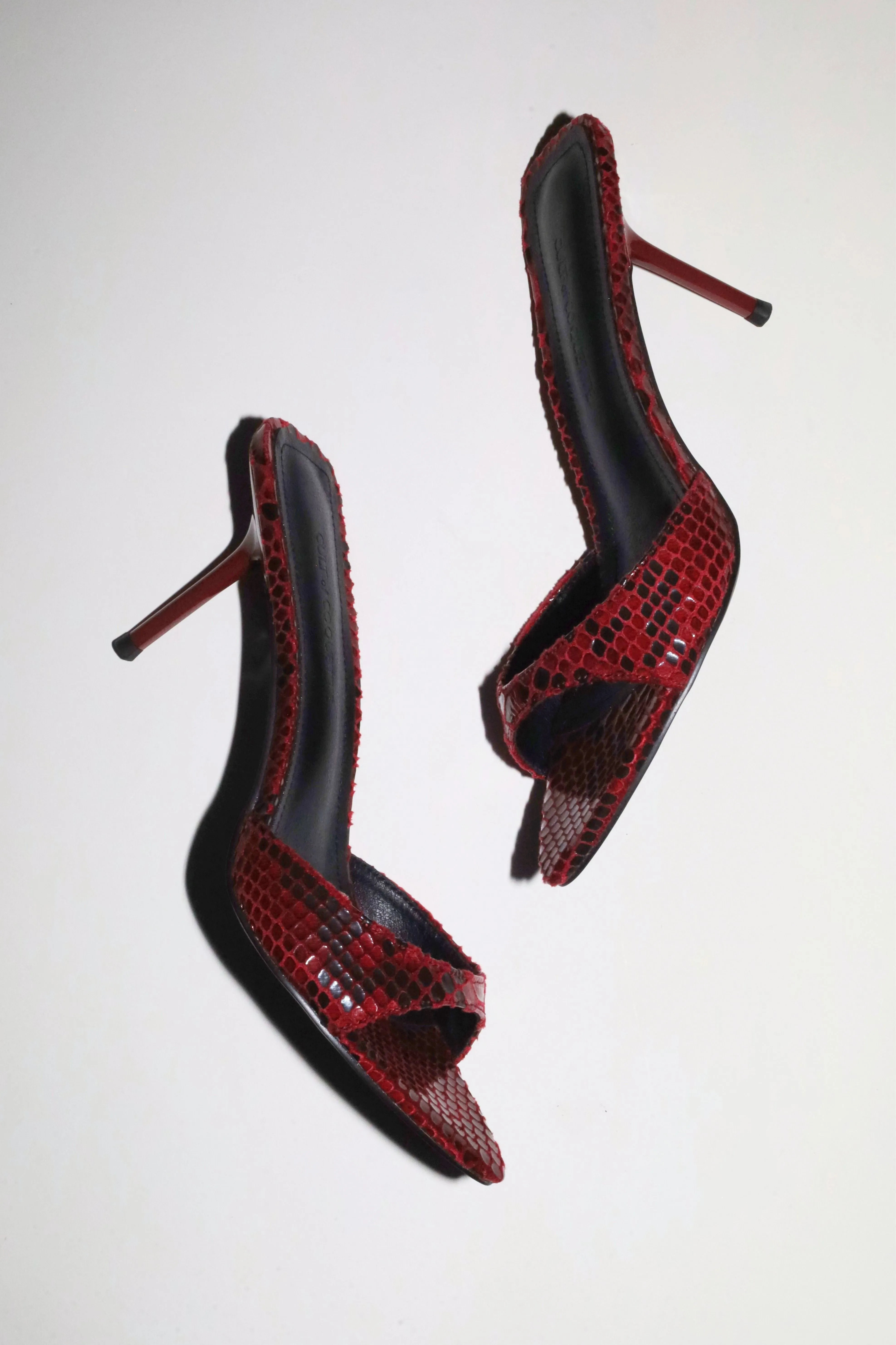 Zena Wine Snake Vegan Mules 80 mm sold by Cult of Coquette product image thumbnail 3
