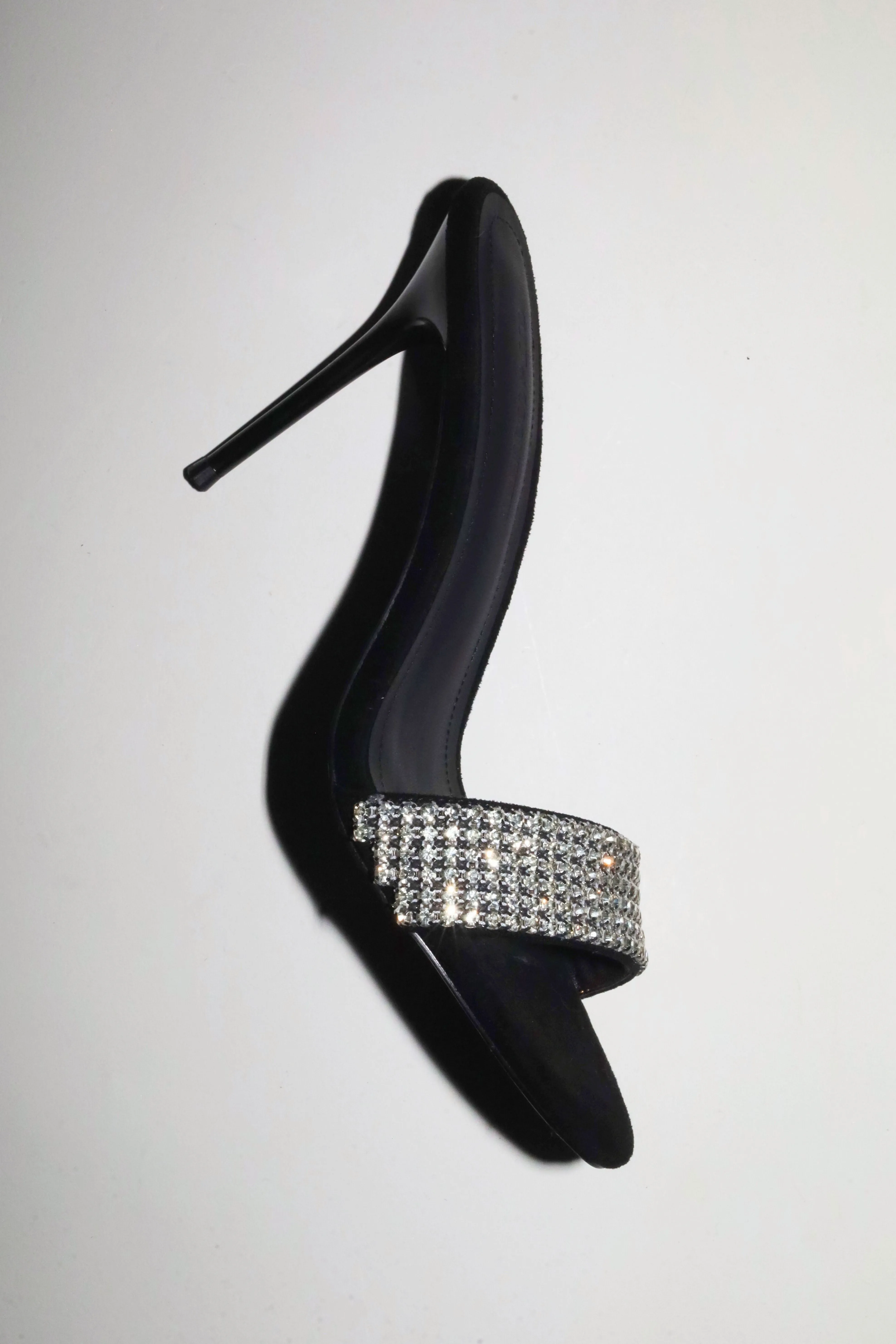 Nadine Black Crystal Mules sold by Cult of Coquette