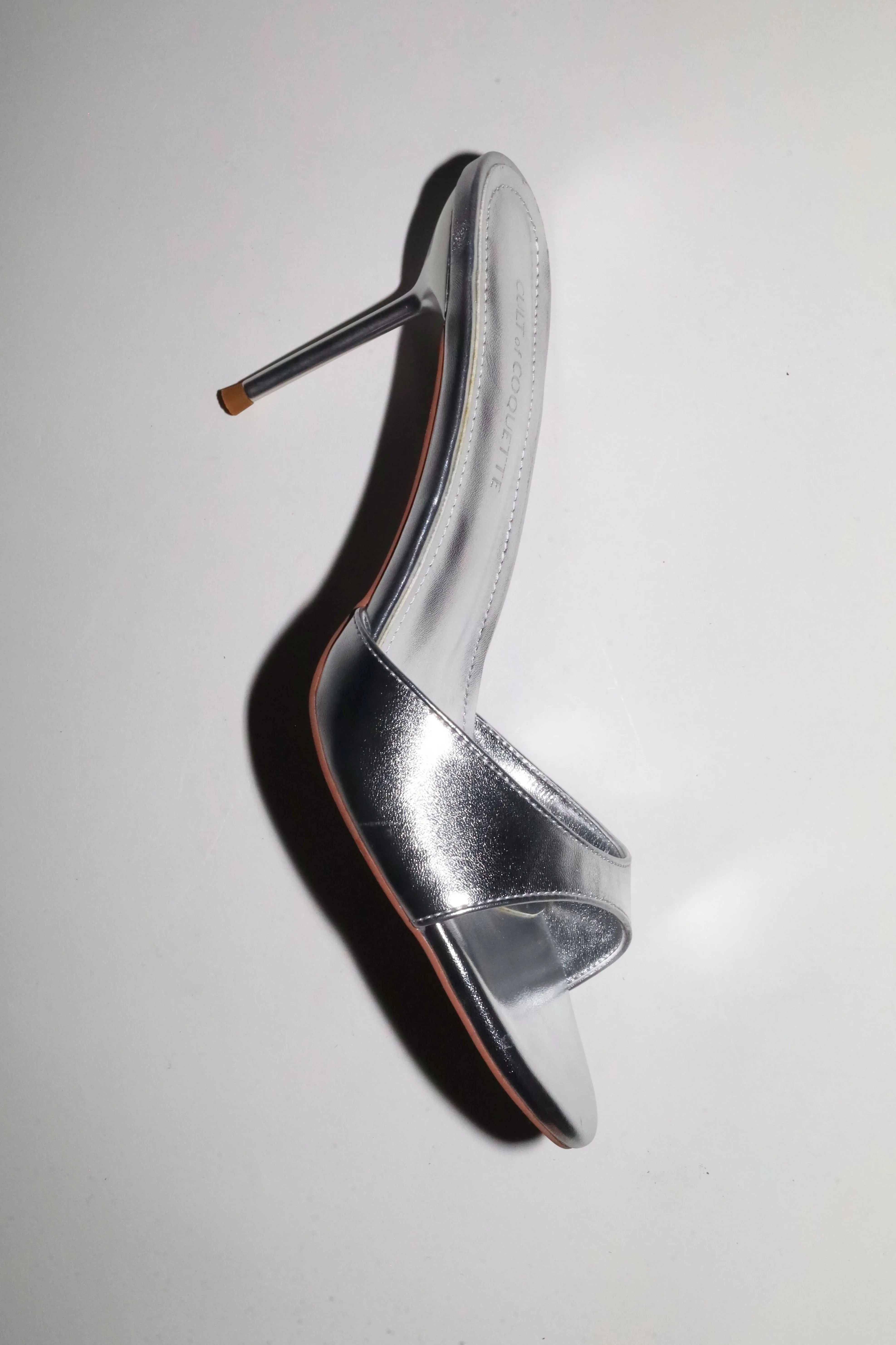 Pia Silver Mules 80 mm sold by Cult of Coquette product image thumbnail 3