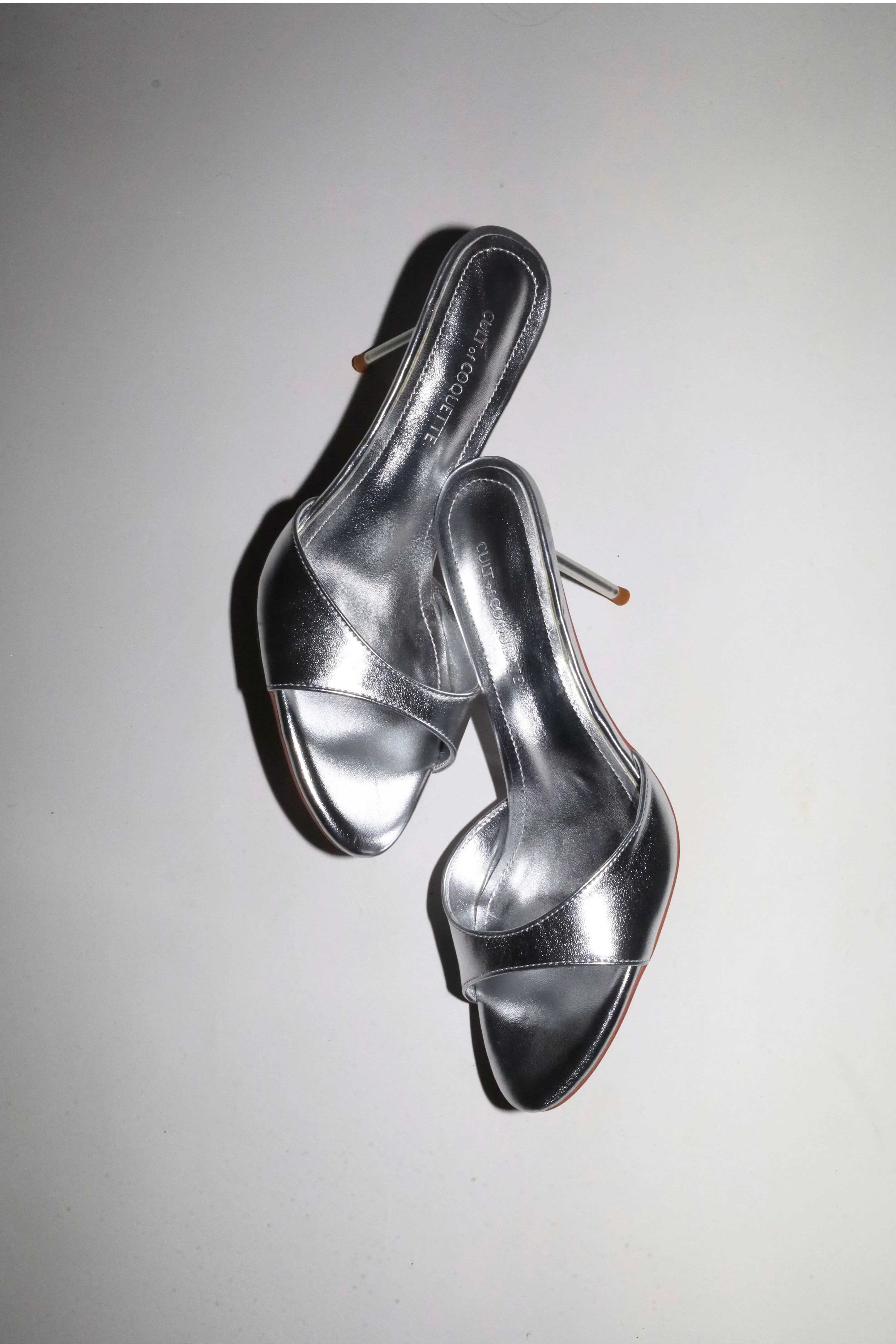 Pia Silver Mules 80 mm sold by Cult of Coquette product image thumbnail 4