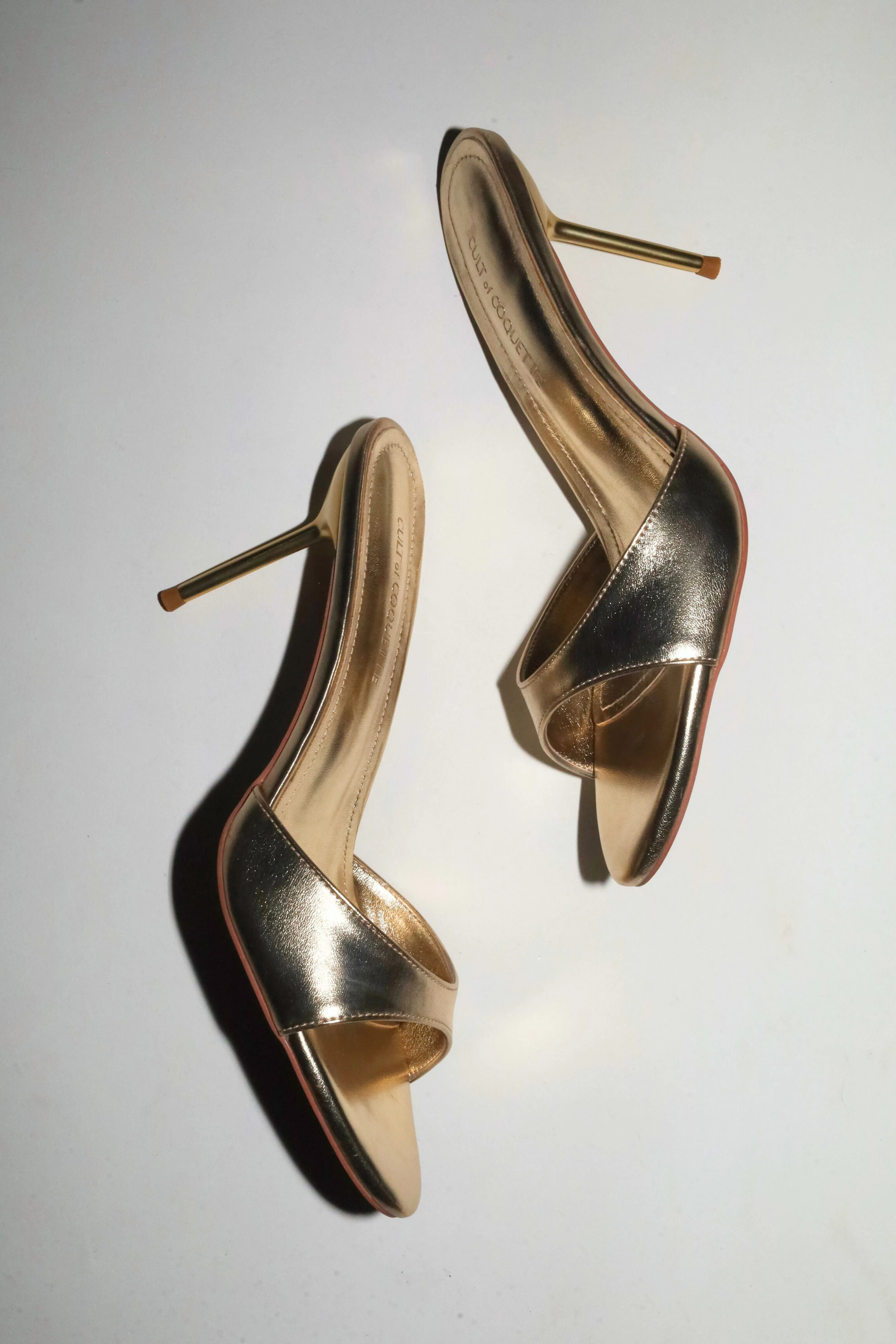 Pia White Gold Mules 80 mm sold by Cult of Coquette product image thumbnail 2