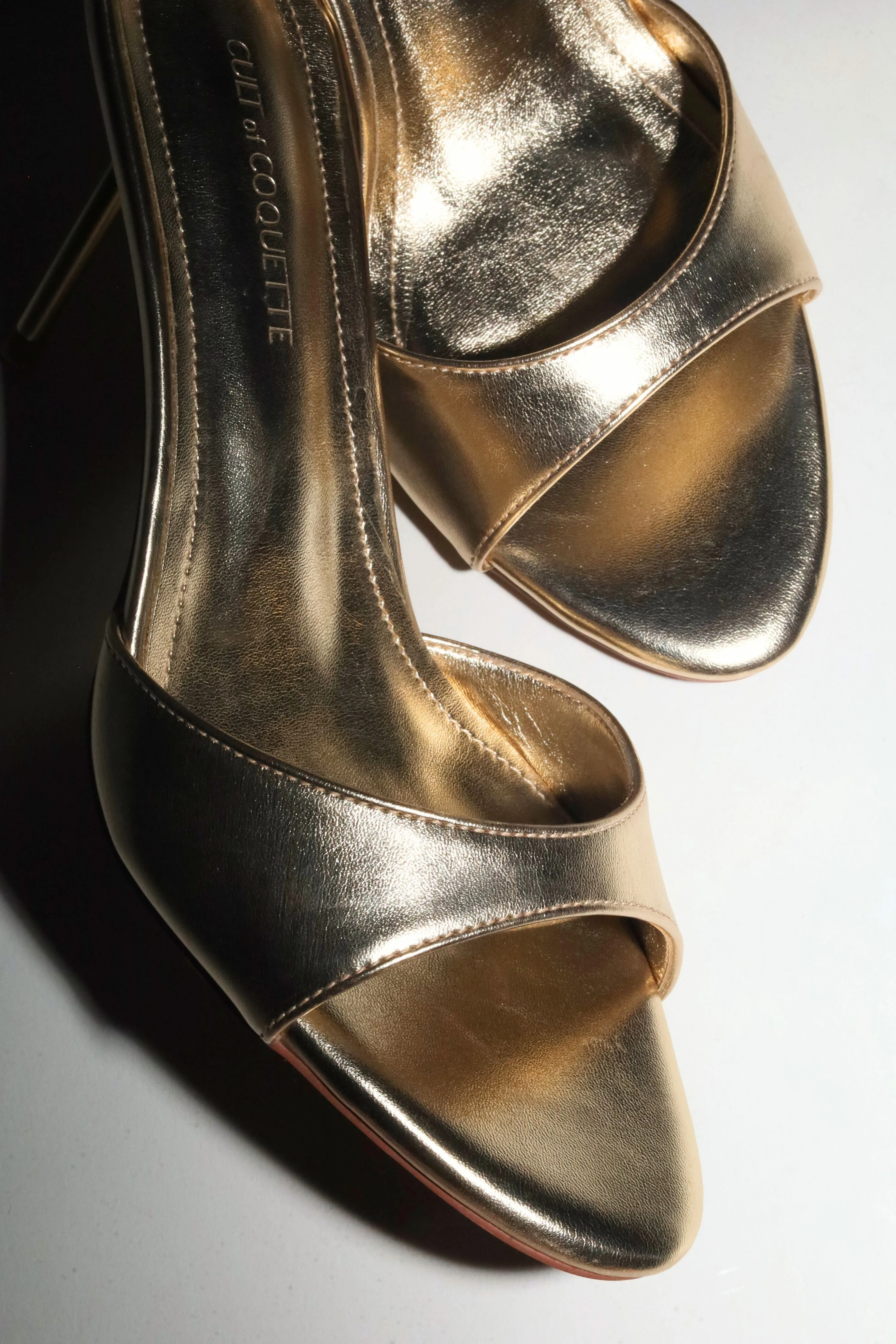Pia White Gold Mules 80 mm sold by Cult of Coquette product image thumbnail 3