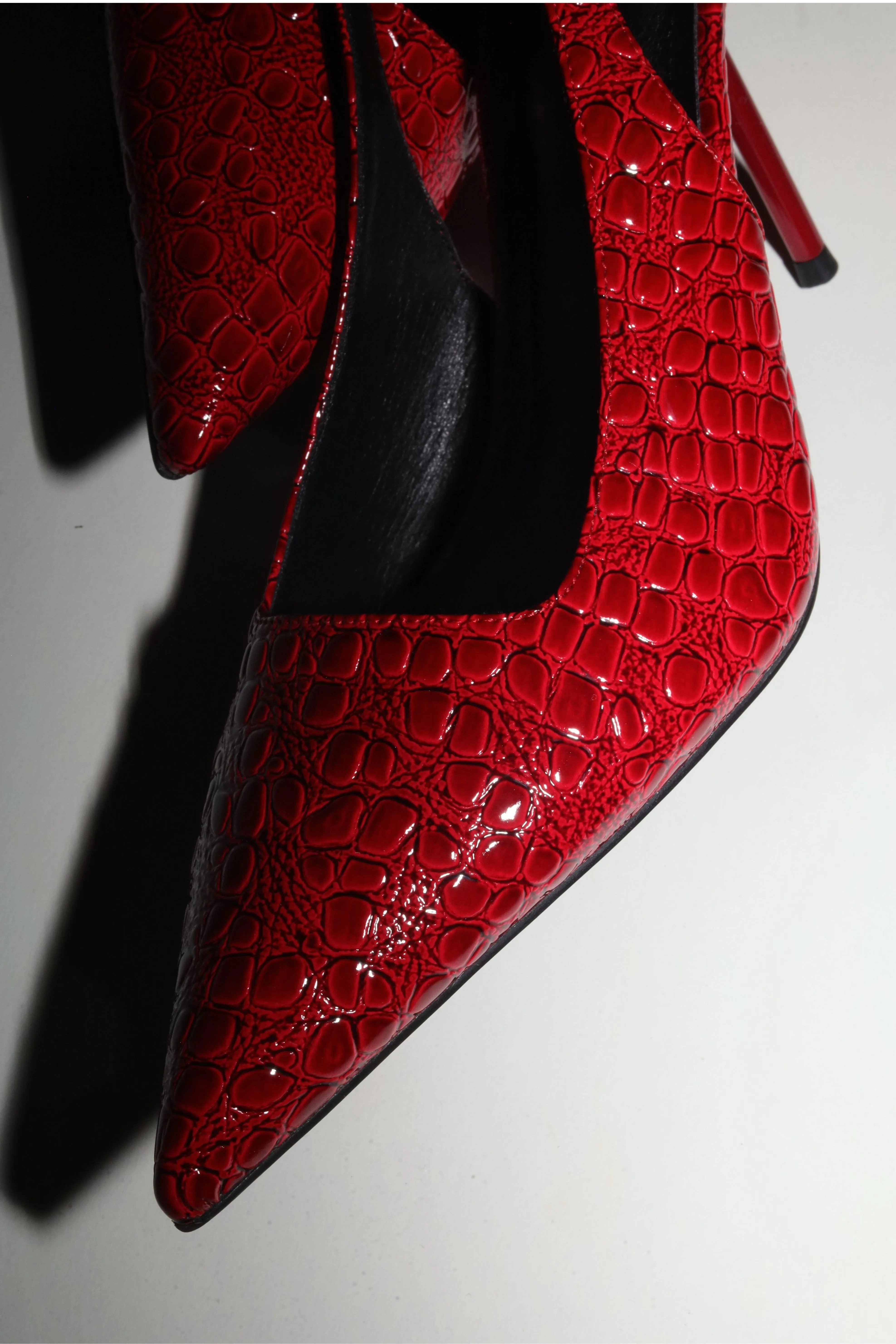 Elsa Slingback Pump Red Croc Patent 100 mm sold by Cult of Coquette product image thumbnail 2