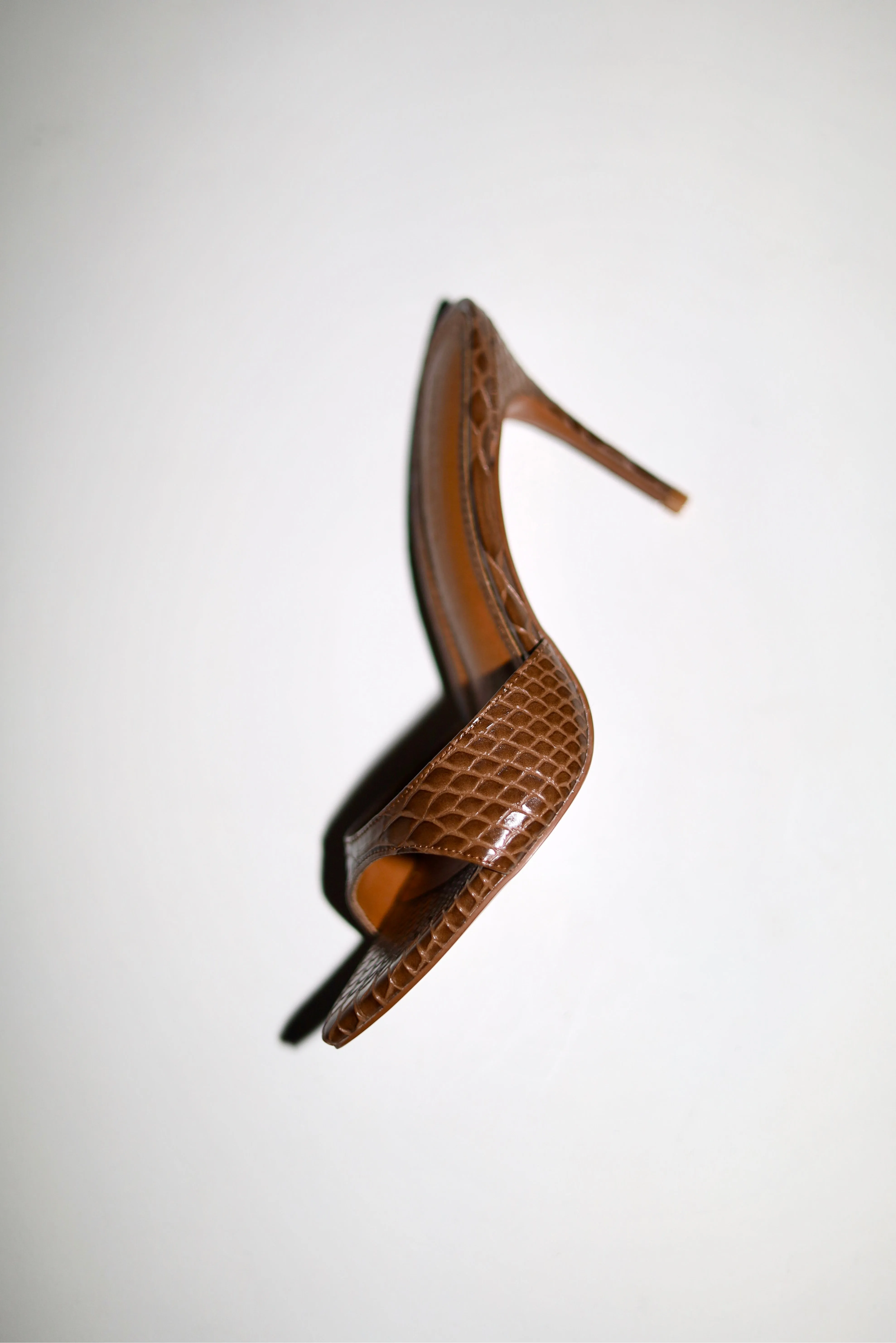 Gia Brown Reptile Mules 80 mm sold by Cult of Coquette product image thumbnail 5