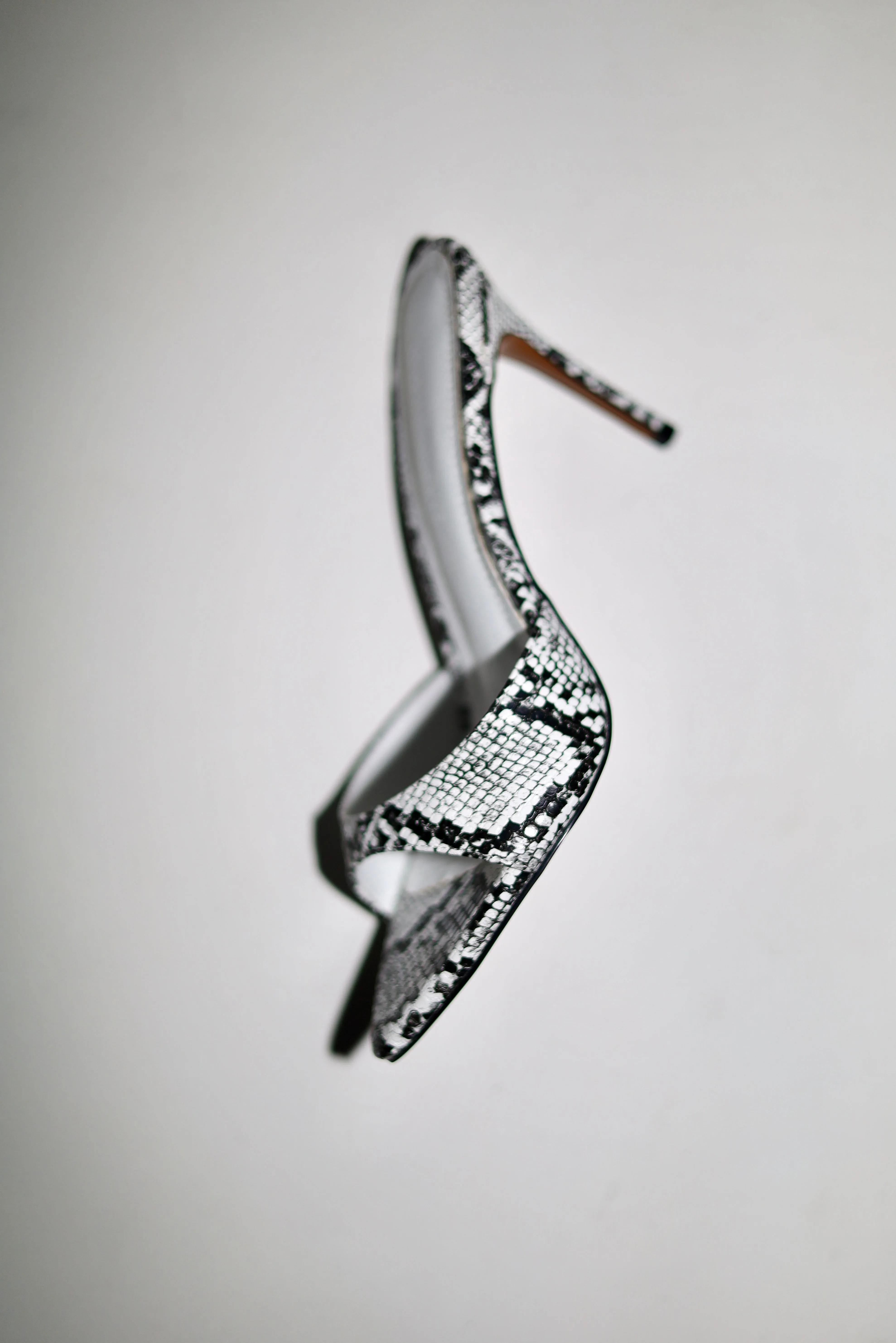 Gia Black & White Snake Mules 80 mm sold by Cult of Coquette product image thumbnail 2