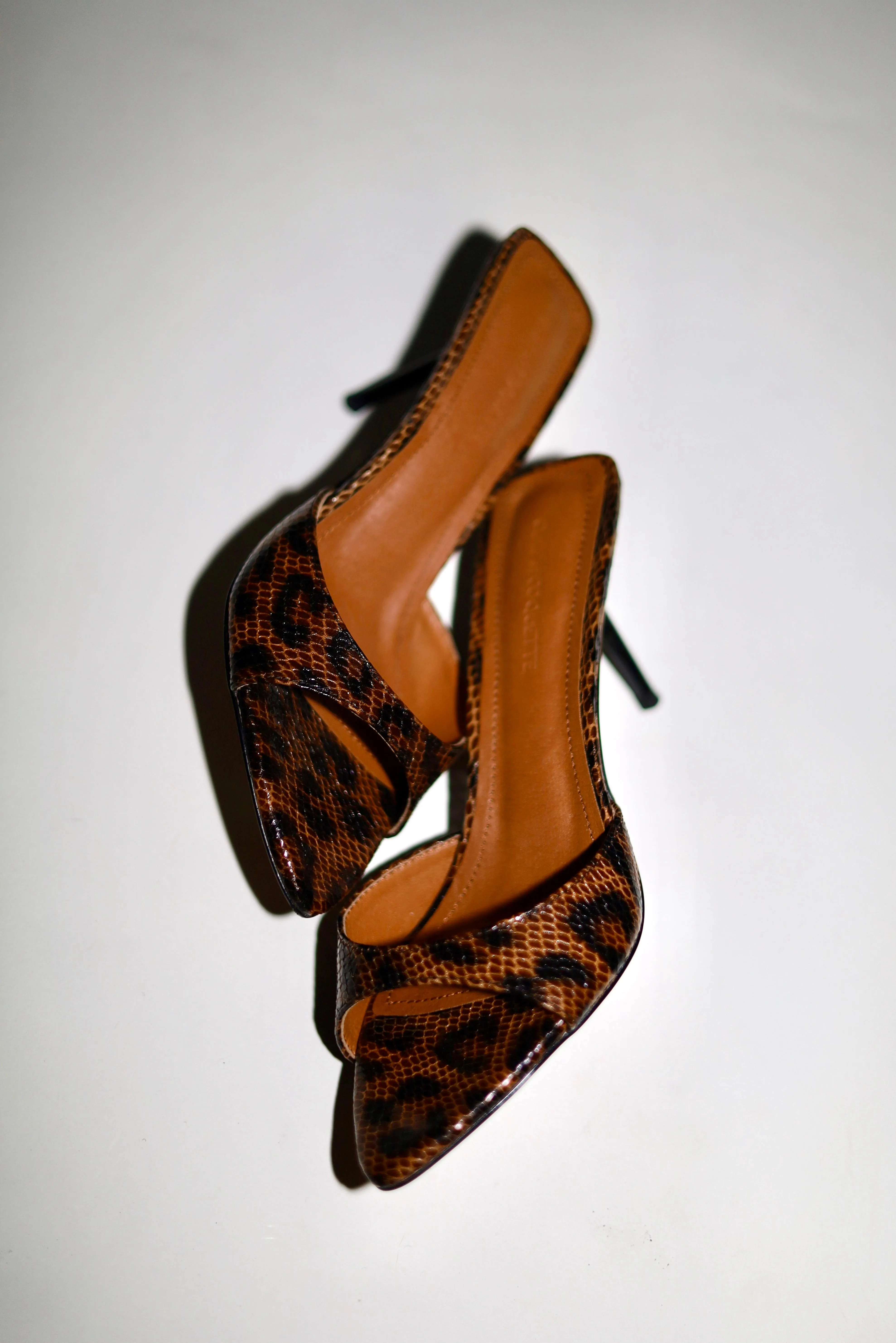 Zena Leopard Vegan Mules 80 mm sold by Cult of Coquette product image thumbnail 3