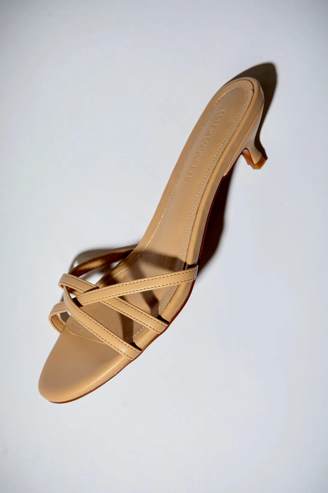 Romy Nude Strappy Kitten Mules 40 mm sold by Cult of Coquette product image thumbnail 3