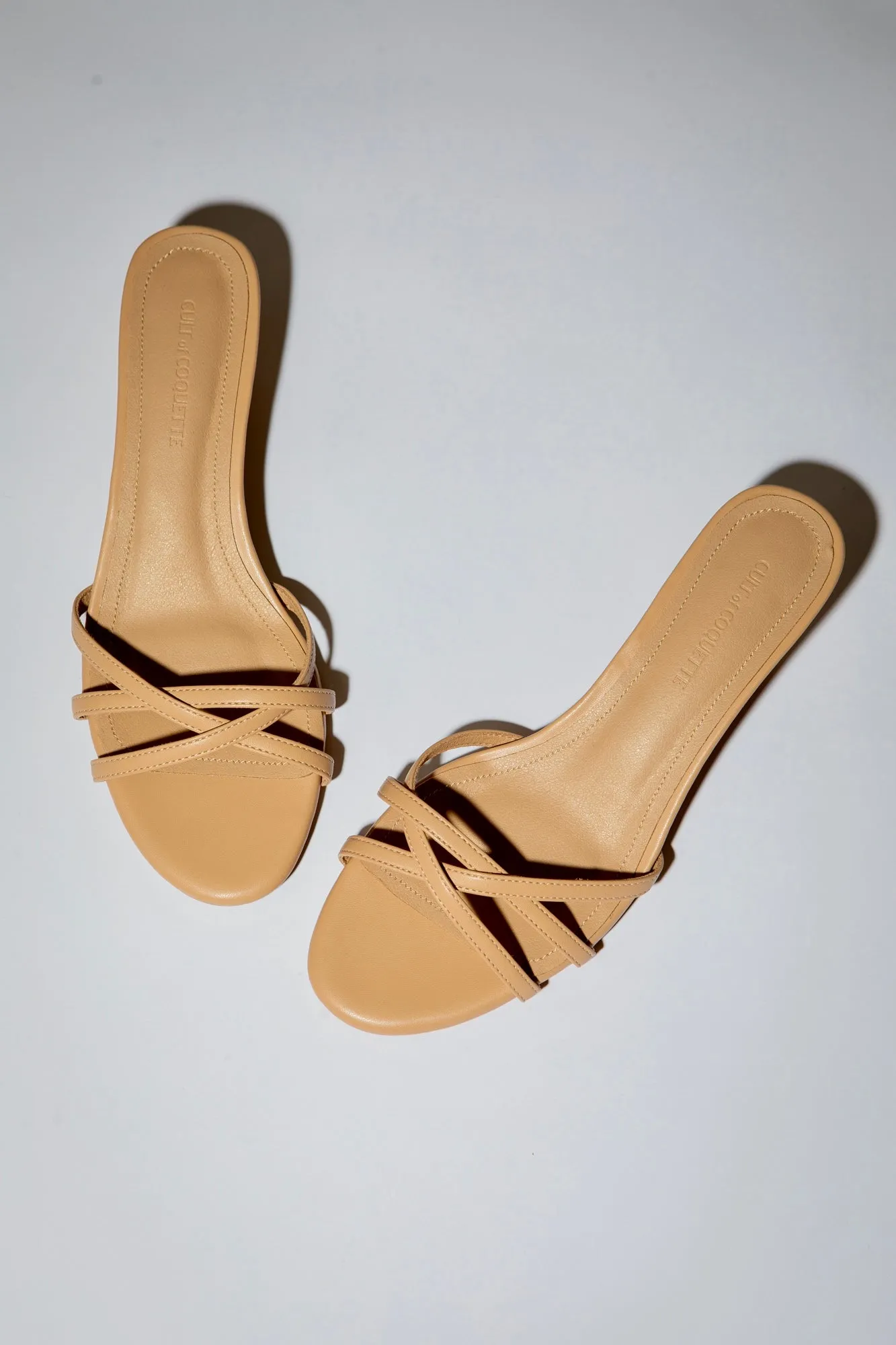Romy Nude Strappy Kitten Mules 40 mm sold by Cult of Coquette product image thumbnail 2