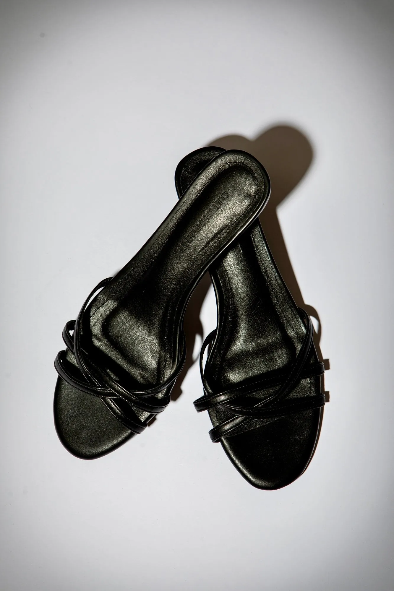 Romy Black Strappy Kitten Mules 40 mm sold by Cult of Coquette product image thumbnail 2