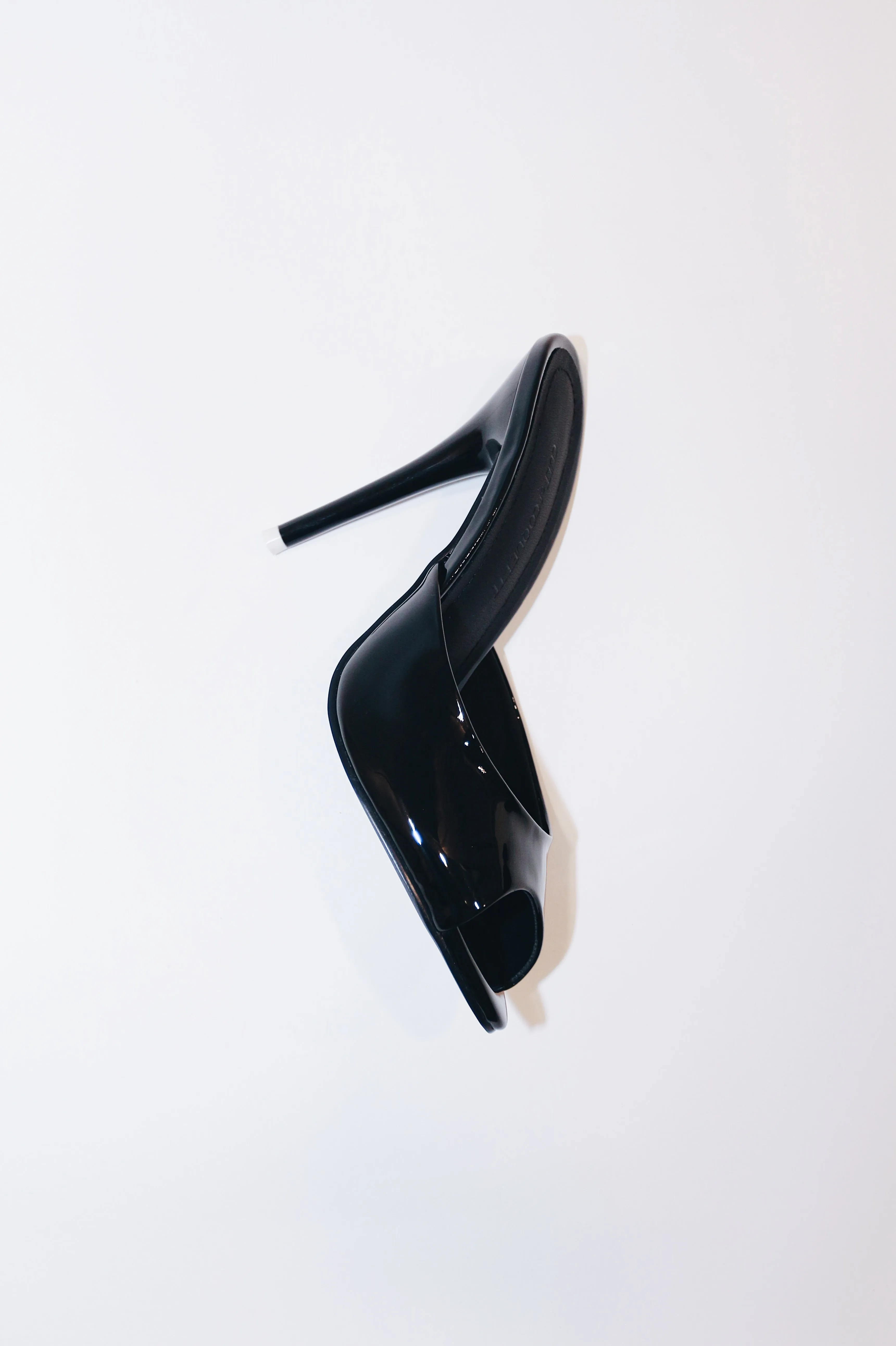 Ford Black Patent Vegan Leather Open Toe Mules sold by Cult of Coquette product image thumbnail 3