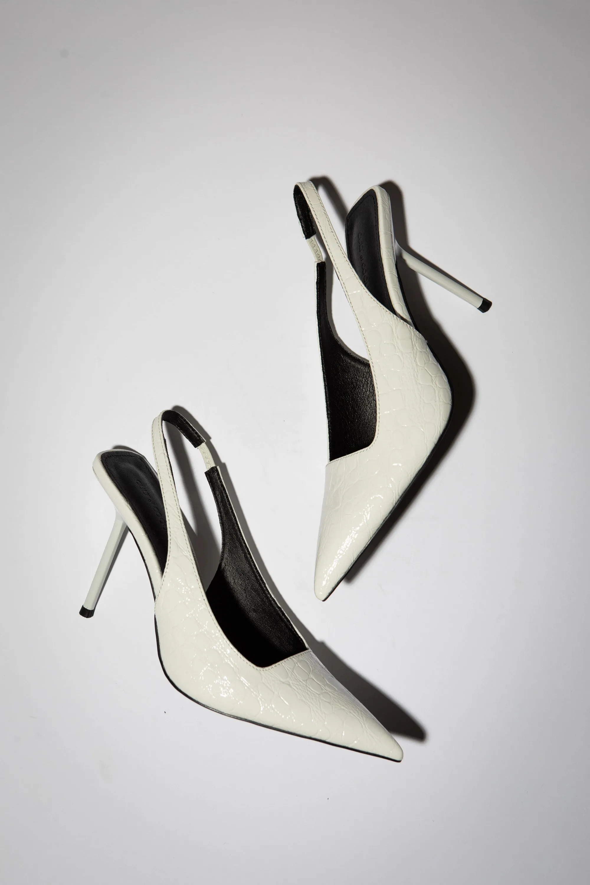 Elsa Slingback Pump White Croc Patent 100 mm sold by Cult of Coquette product image thumbnail 3