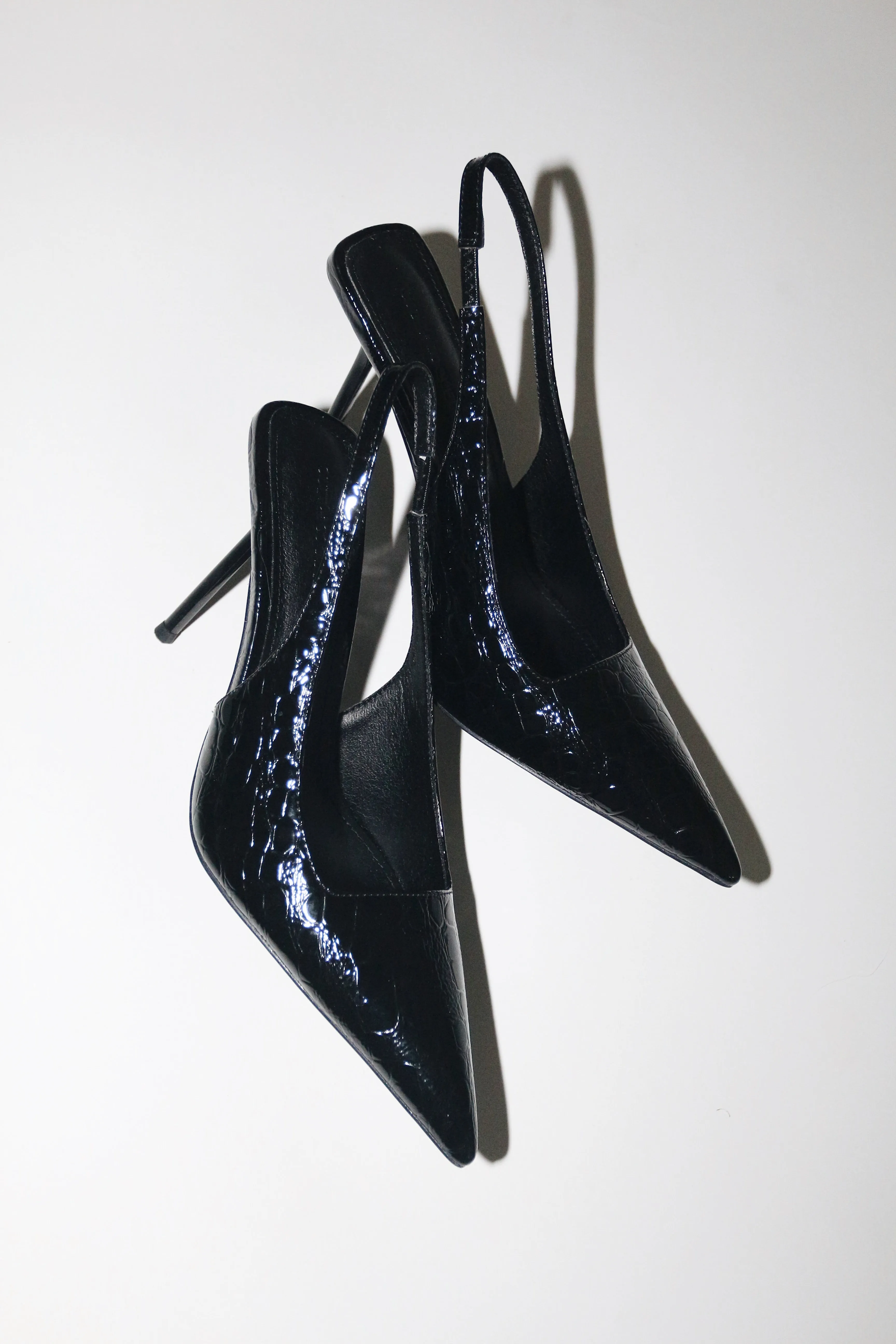 Elsa Slingback Pump Black Croc Patent 100 mm sold by Cult of Coquette product image thumbnail 5