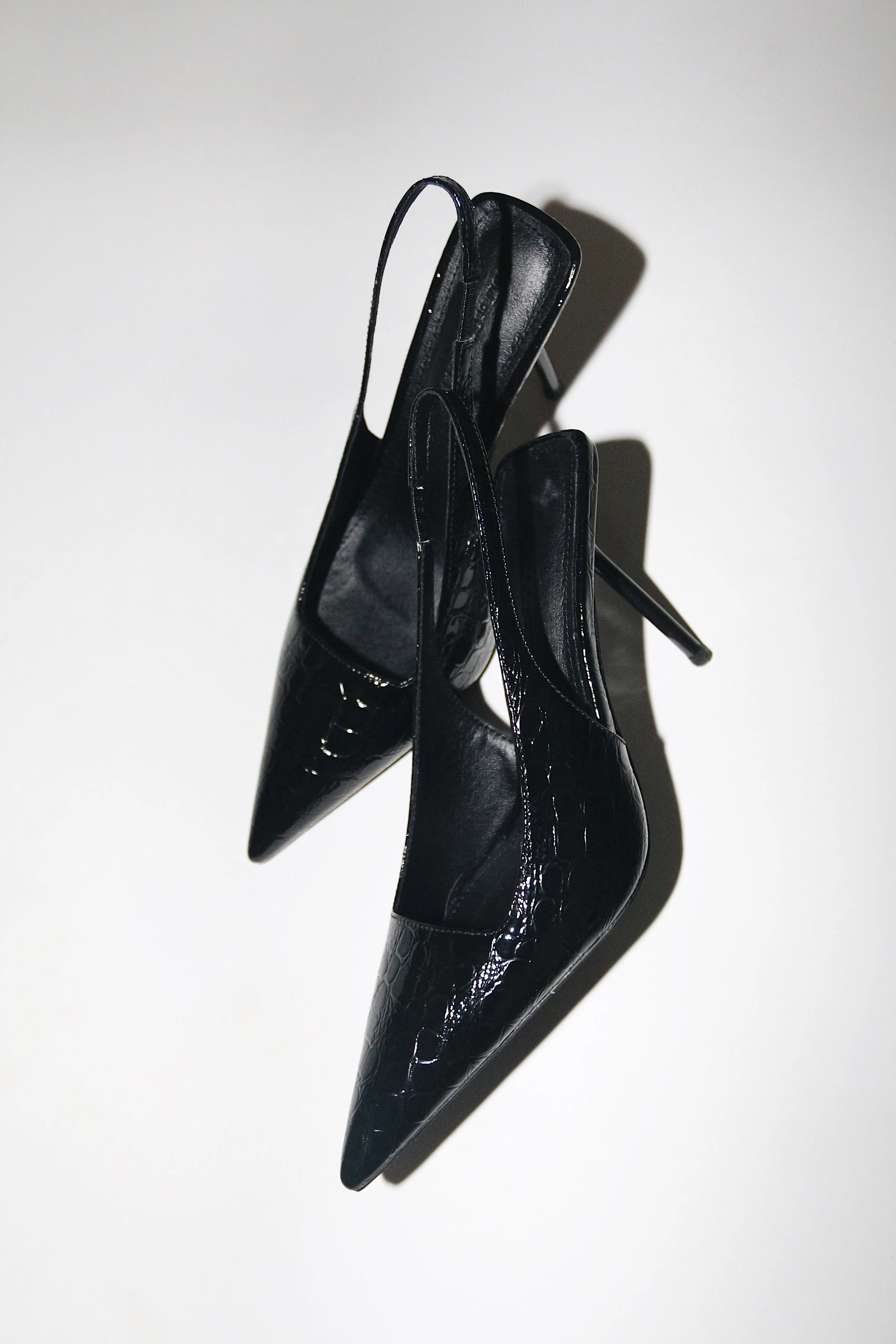 Elsa Slingback Pump Black Croc Patent 100 mm sold by Cult of Coquette product image thumbnail 4