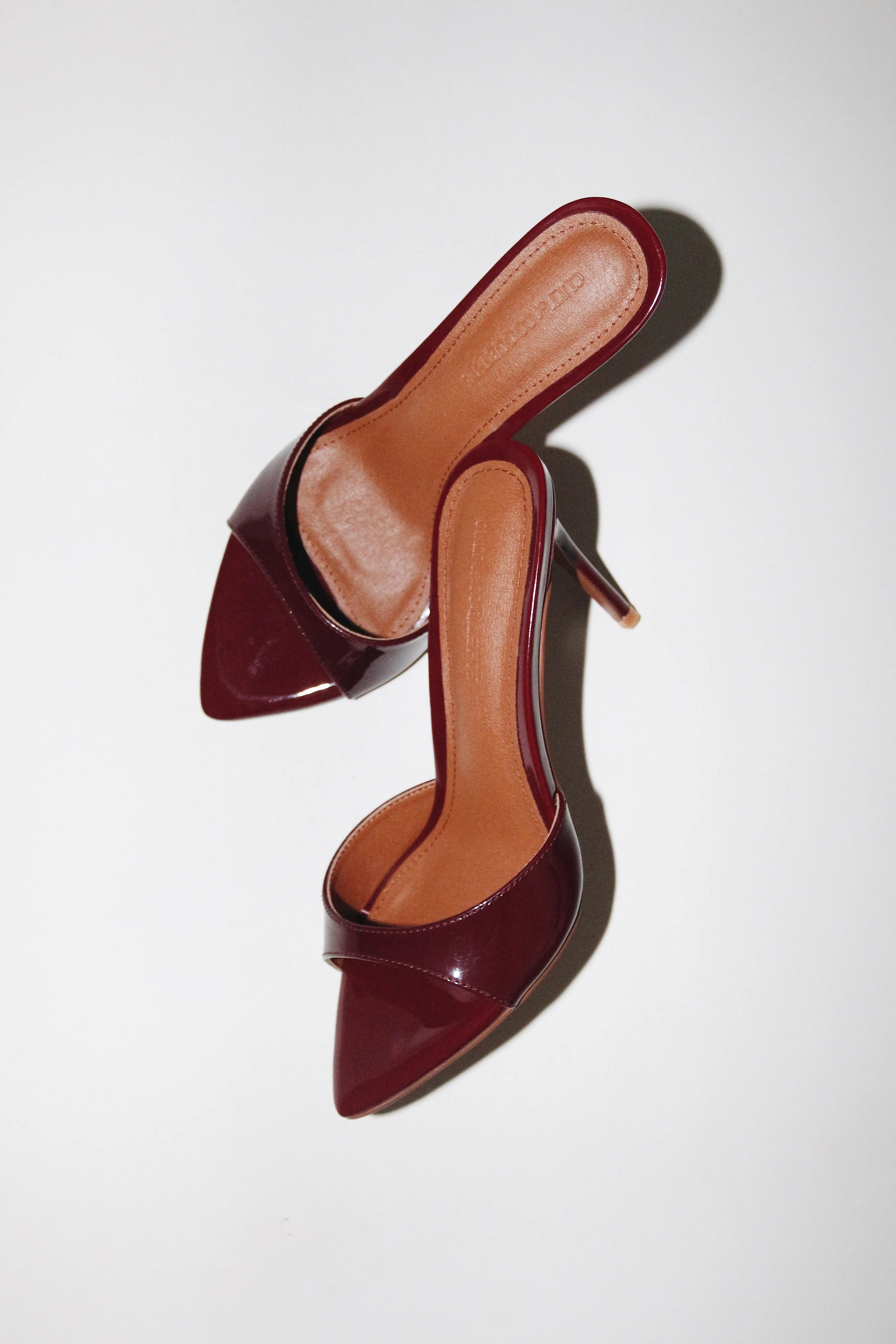 Gia Wine Patent Leather Vegan Mules 80 mm sold by Cult of Coquette product image thumbnail 4