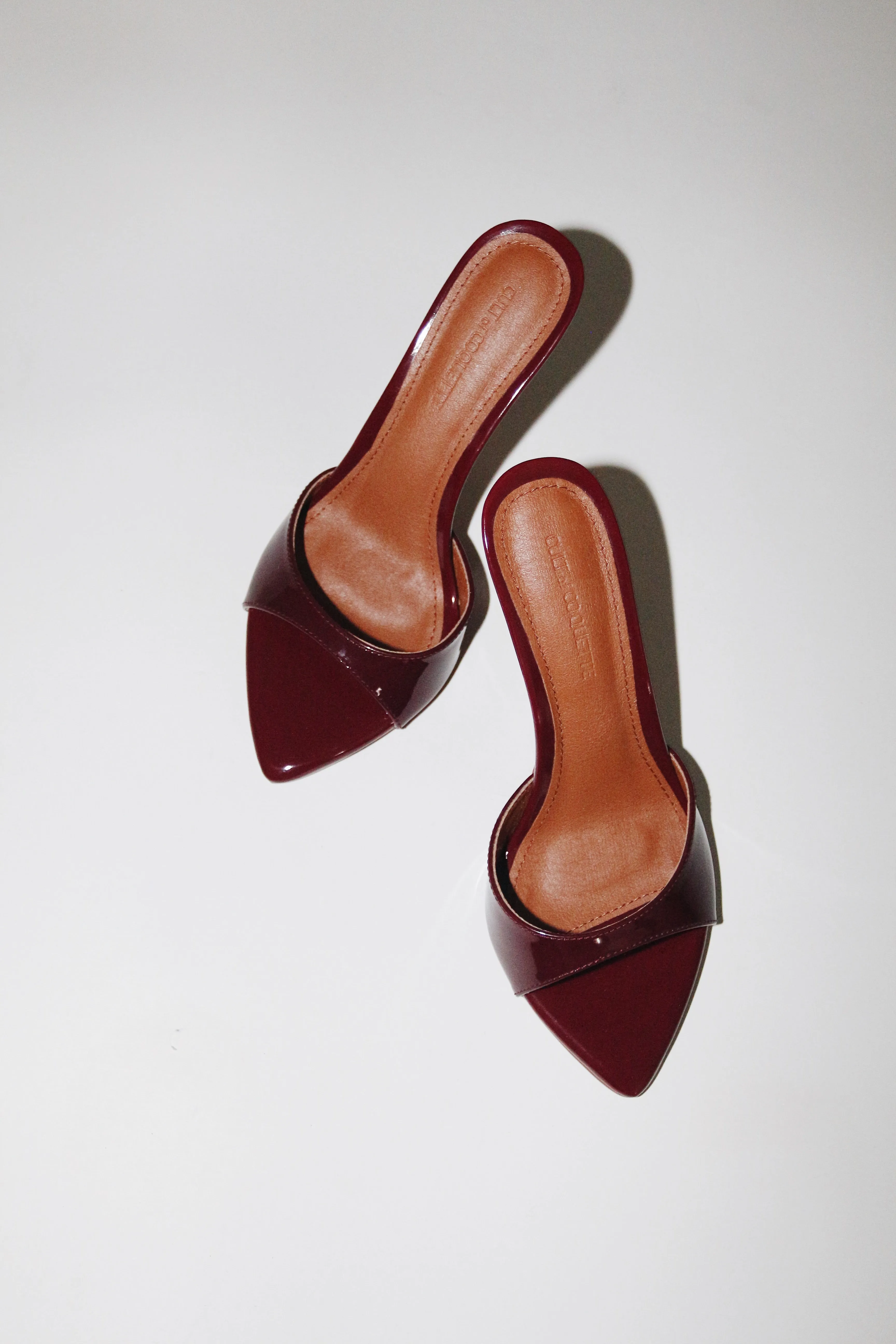 Gia Wine Patent Leather Vegan Mules 80 mm sold by Cult of Coquette product image thumbnail 3