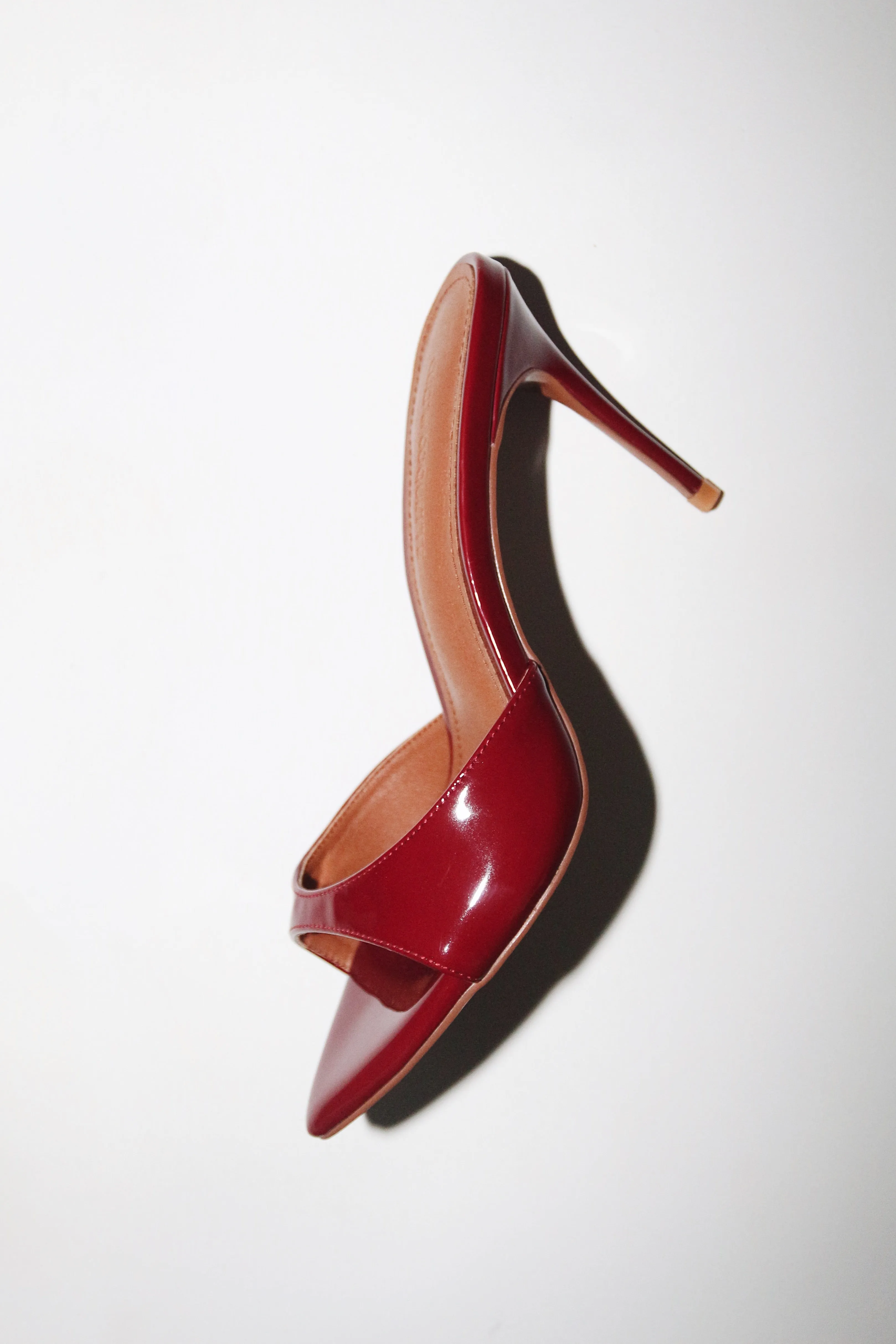 Gia Bordeaux Patent Leather Vegan Mules 80 mm sold by Cult of Coquette product image thumbnail 3