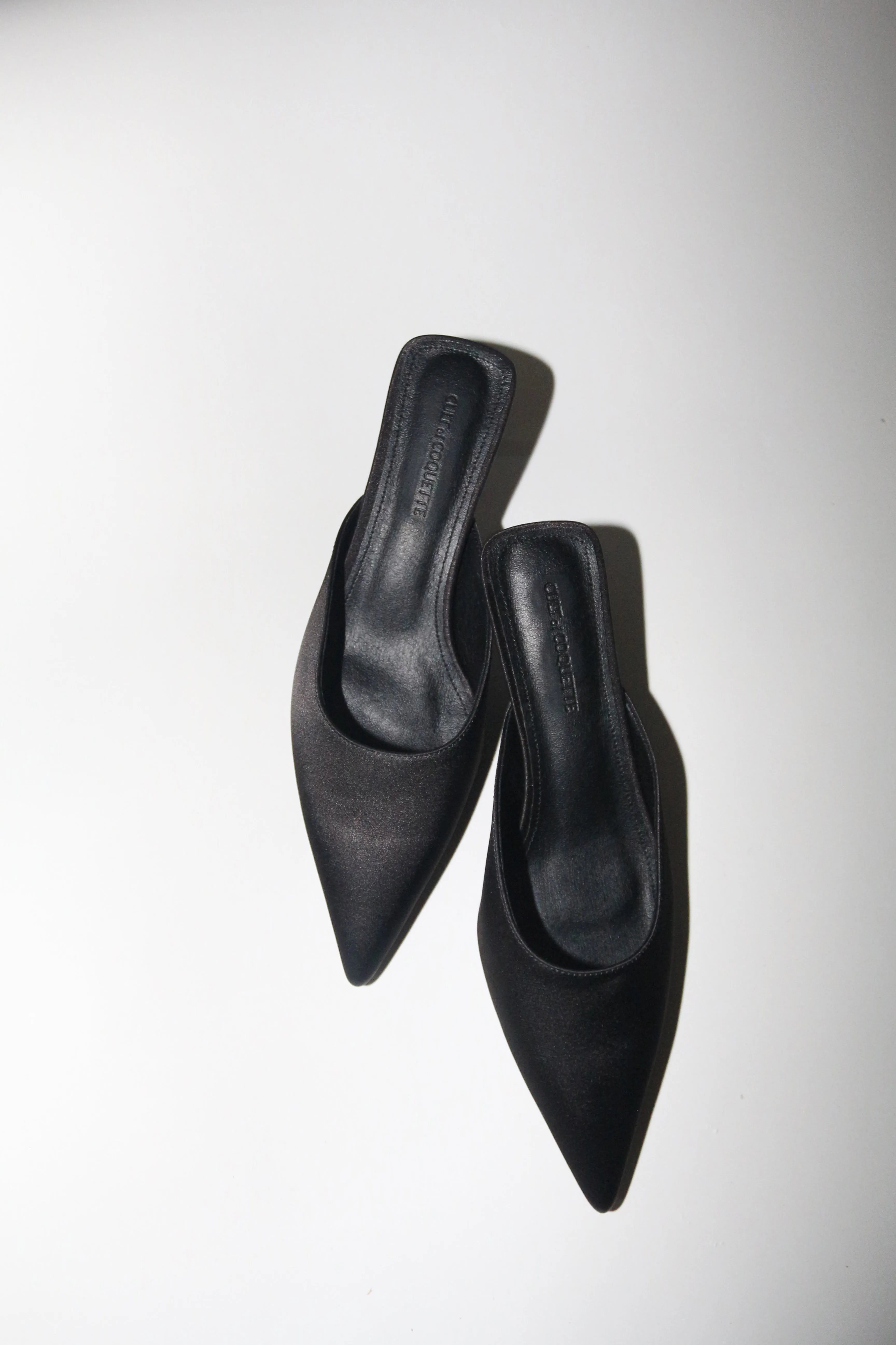 Nadia Black Satin Mule 40 mm sold by Cult of Coquette product image thumbnail 2