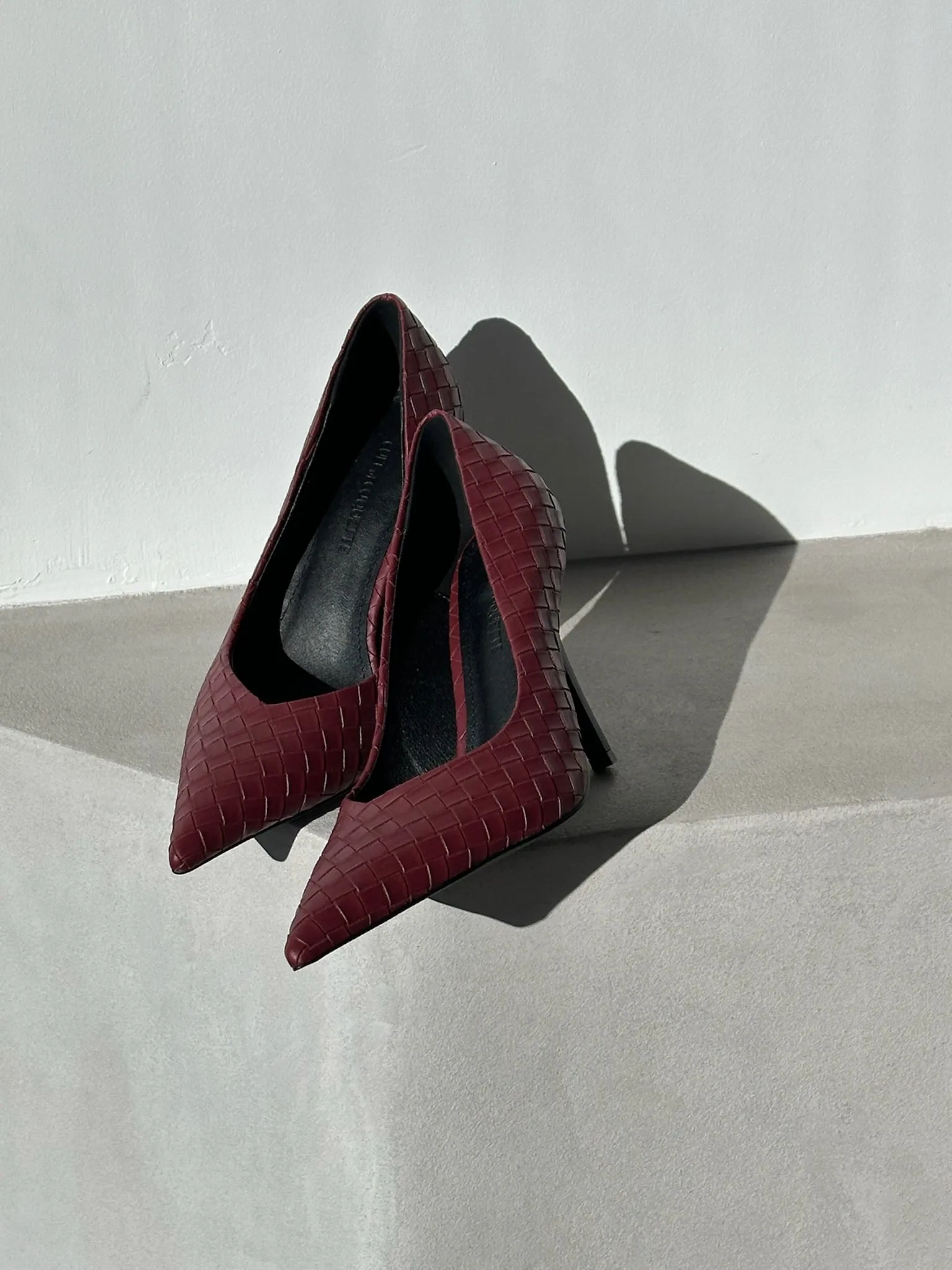 Chloe Wine Woven Pumps 110 mm sold by Cult of Coquette product image thumbnail 3