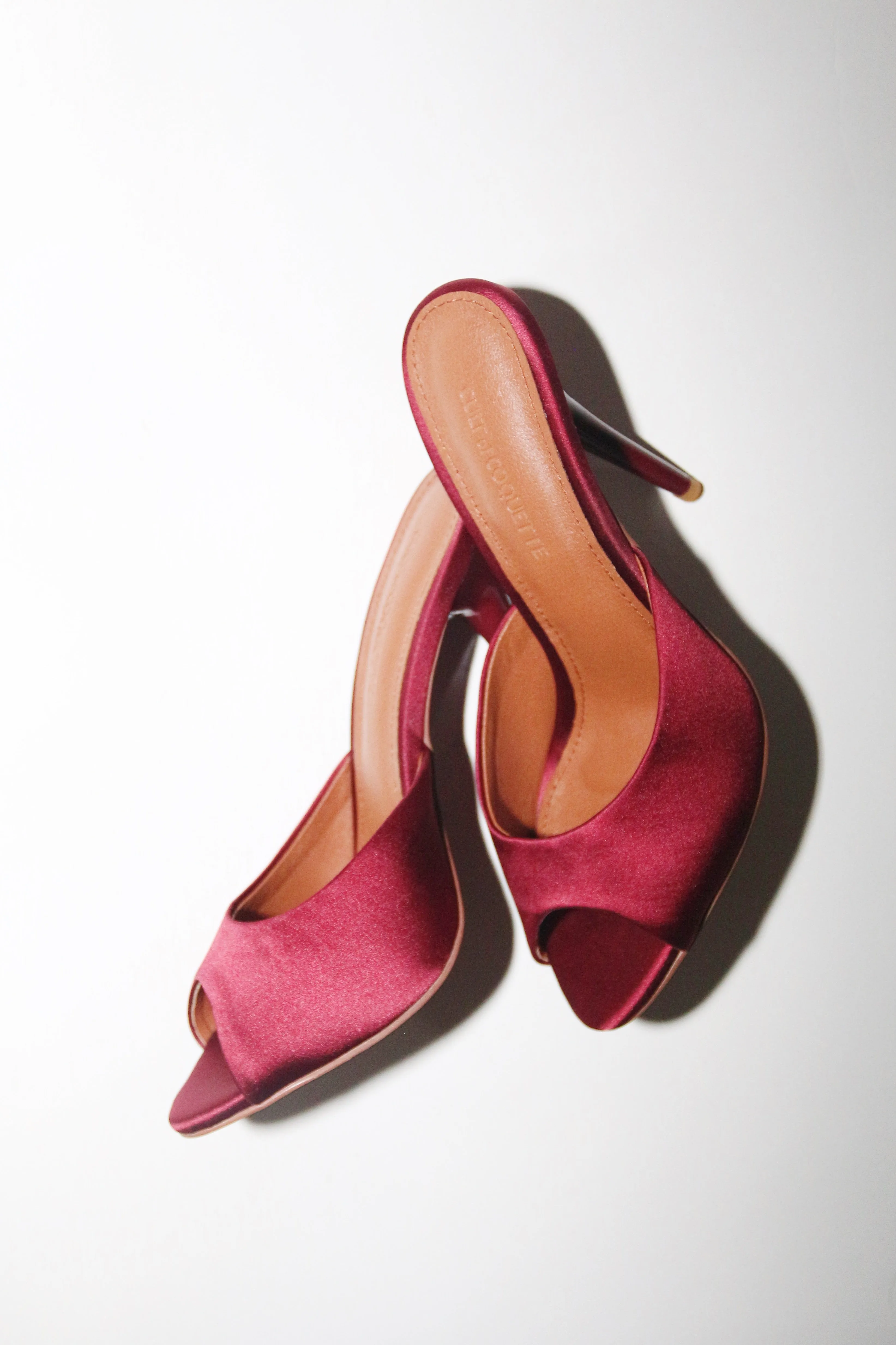 Ford Bordeaux Satin Open Toe Mules sold by Cult of Coquette product image thumbnail 5
