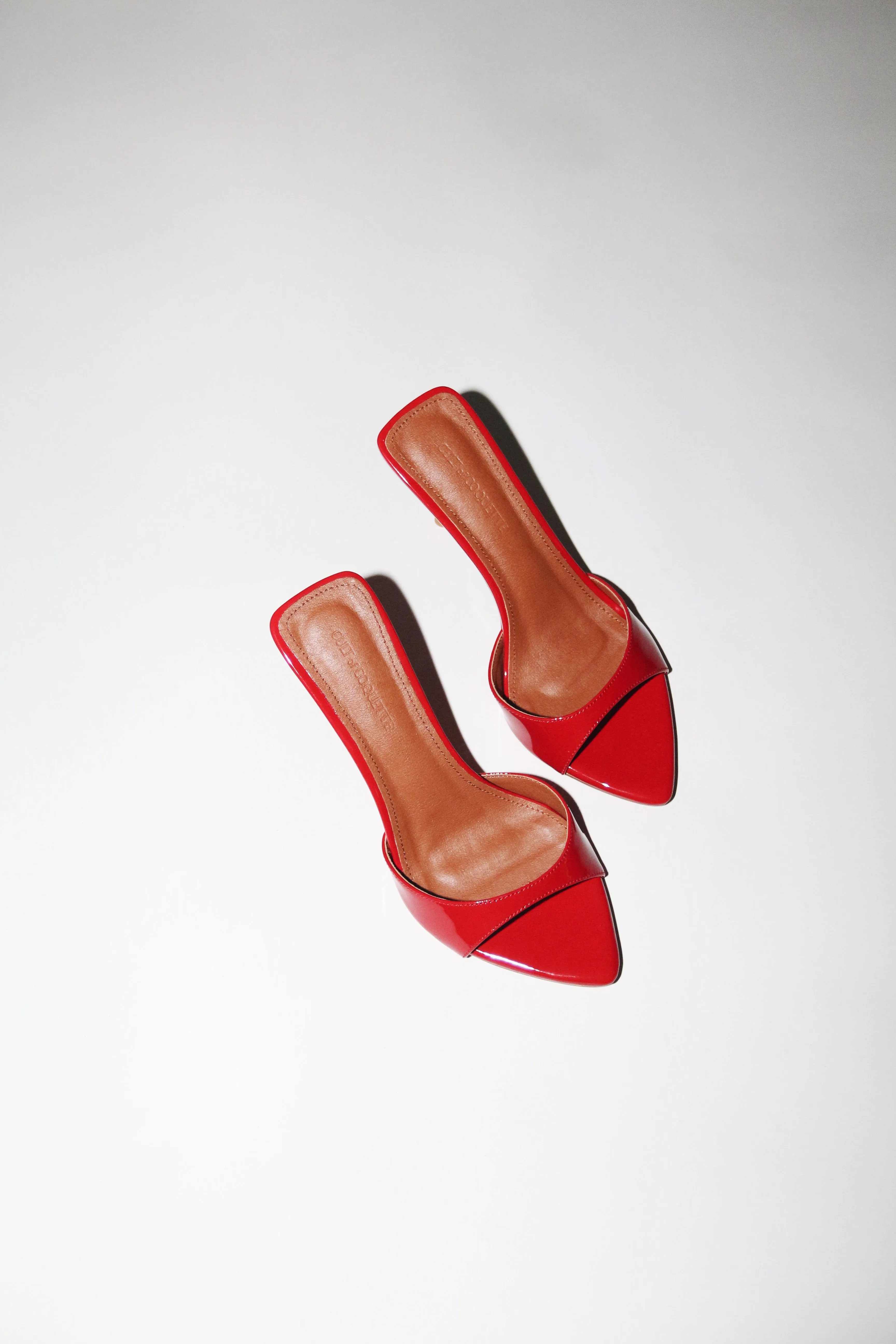 Zena Red Patent Vegan Mules 80 mm sold by Cult of Coquette product image thumbnail 2
