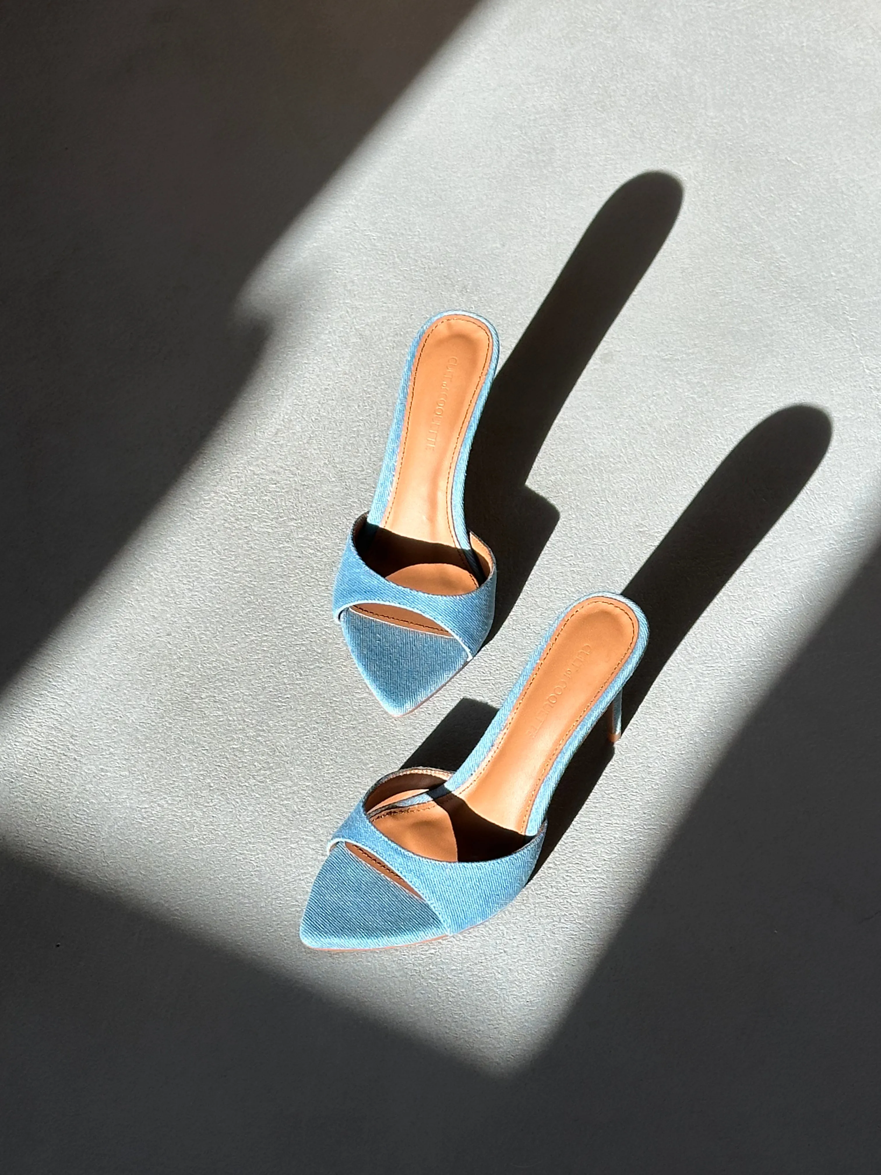 Gia Denim Vegan Mules 80 mm sold by Cult of Coquette product image thumbnail 5