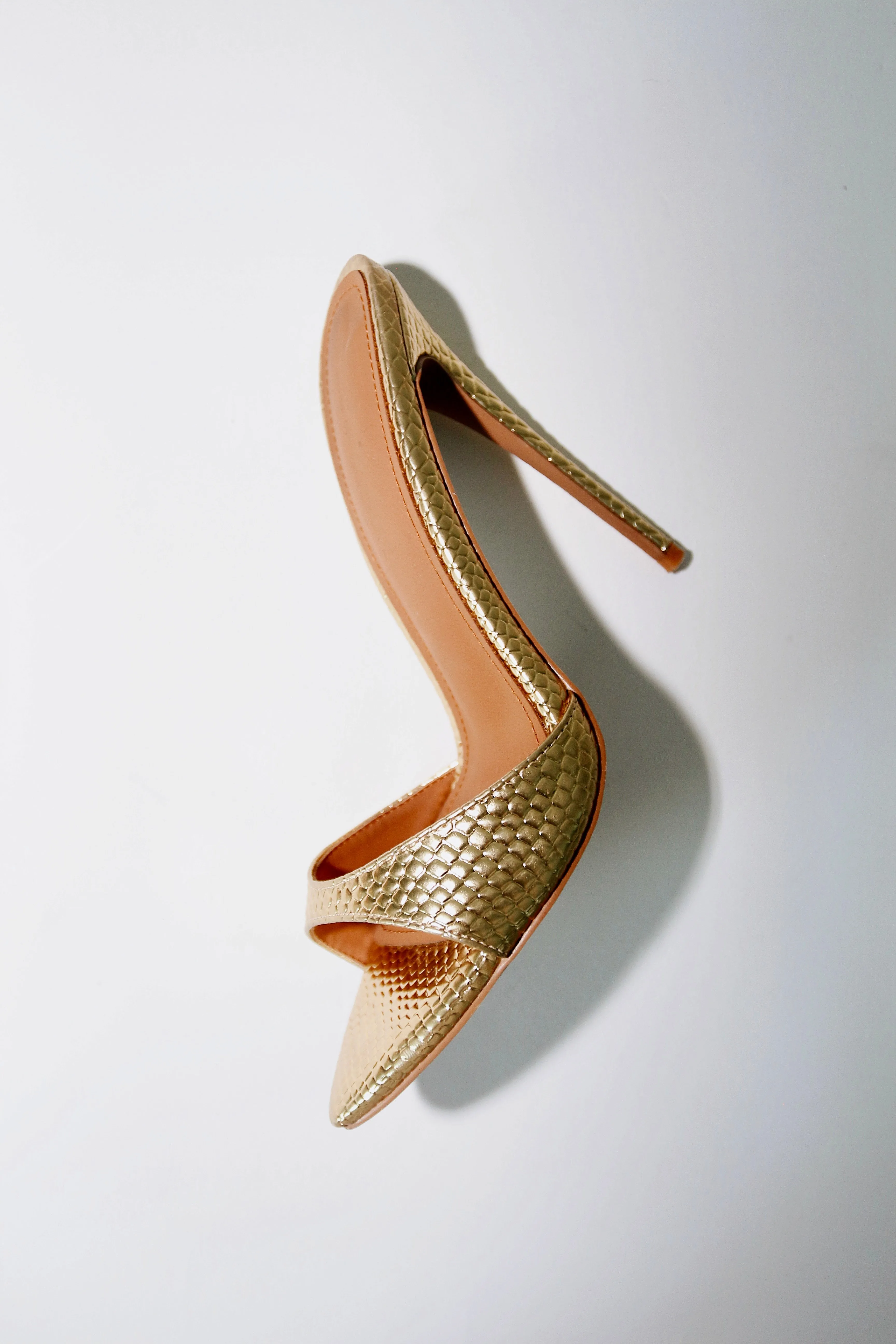 Gia Gold Reptile Vegan Mules 120 mm sold by Cult of Coquette product image thumbnail 2