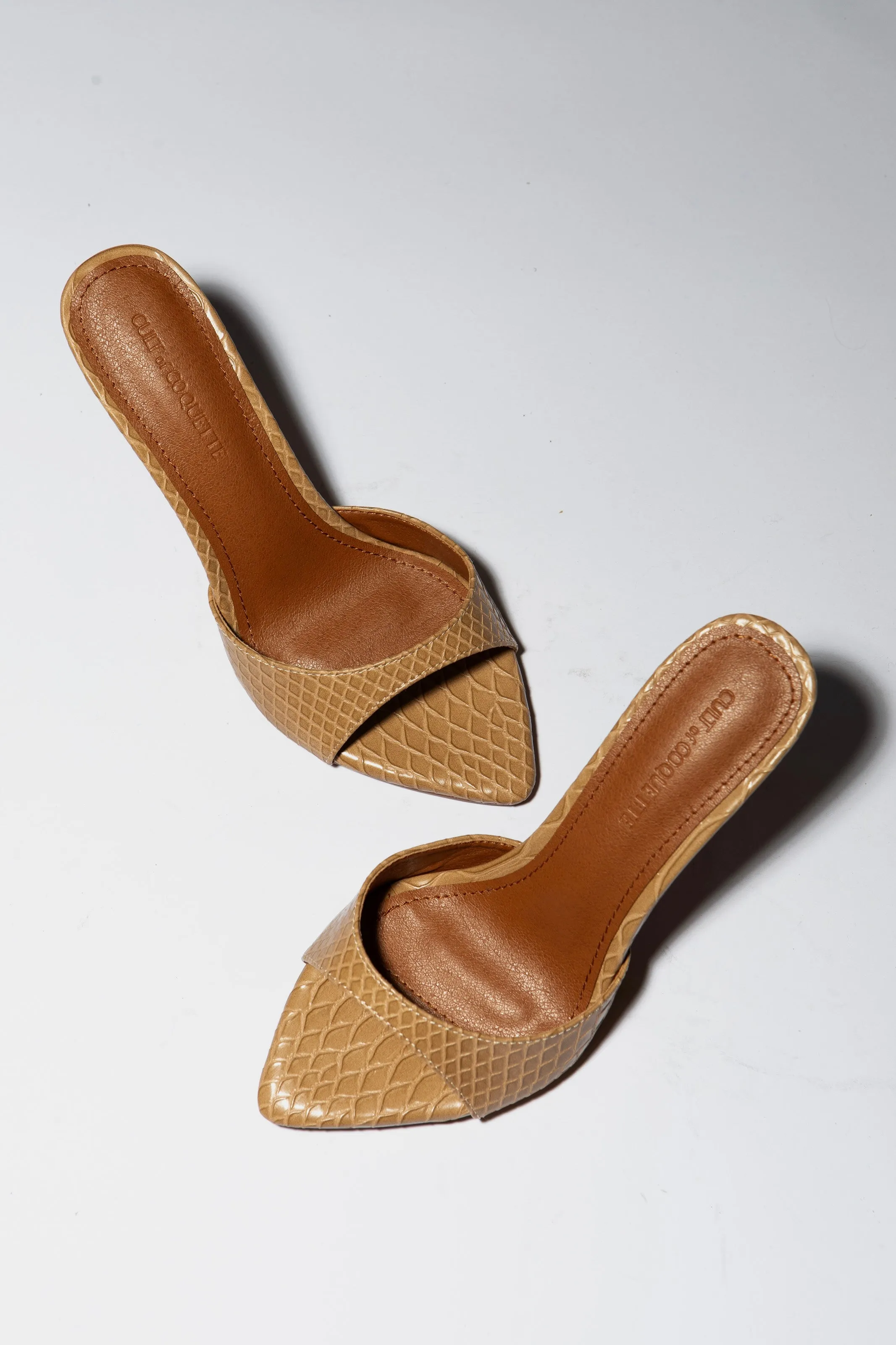 Gia Nude Reptile Vegan Mules 80 mm sold by Cult of Coquette product image thumbnail 3