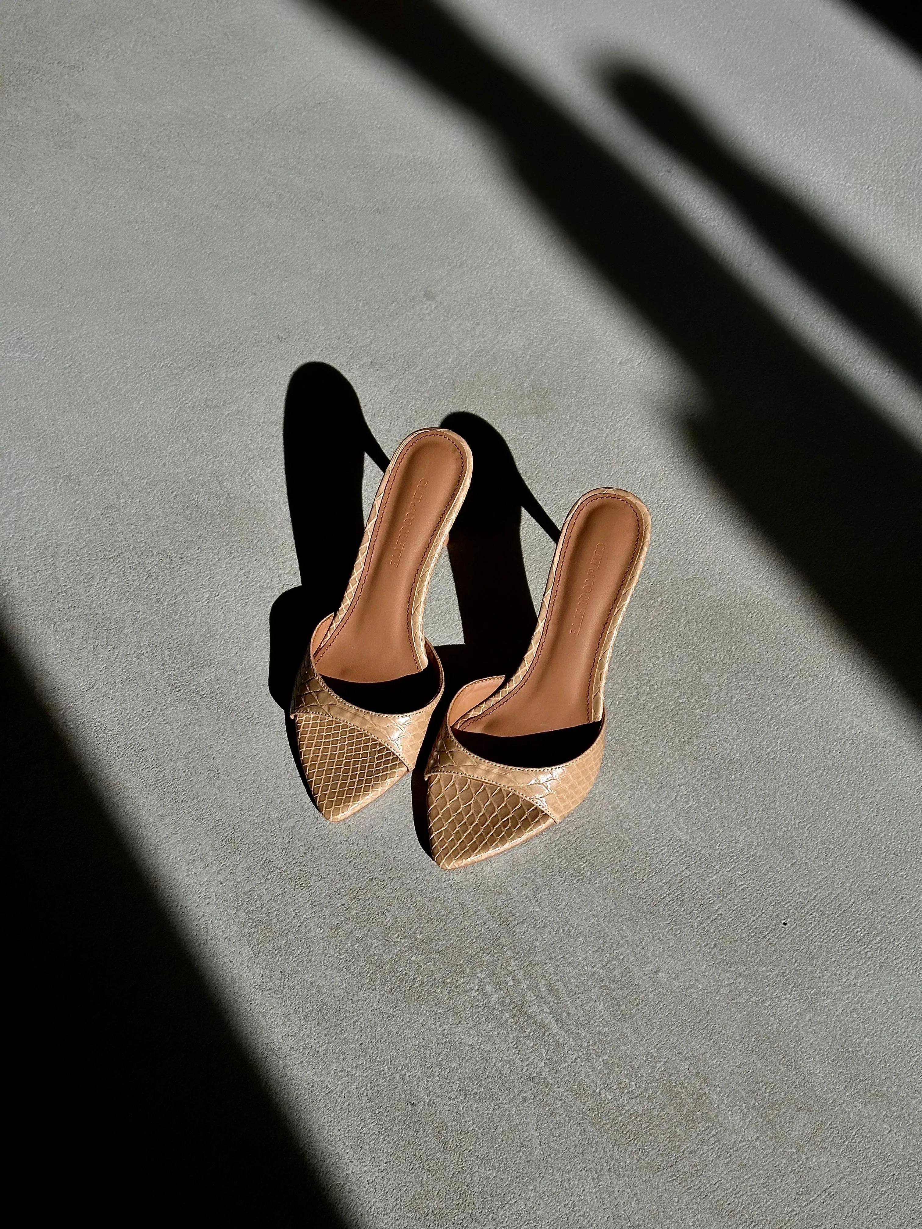 Gia Nude Reptile Vegan Mules 80 mm sold by Cult of Coquette product image thumbnail 2