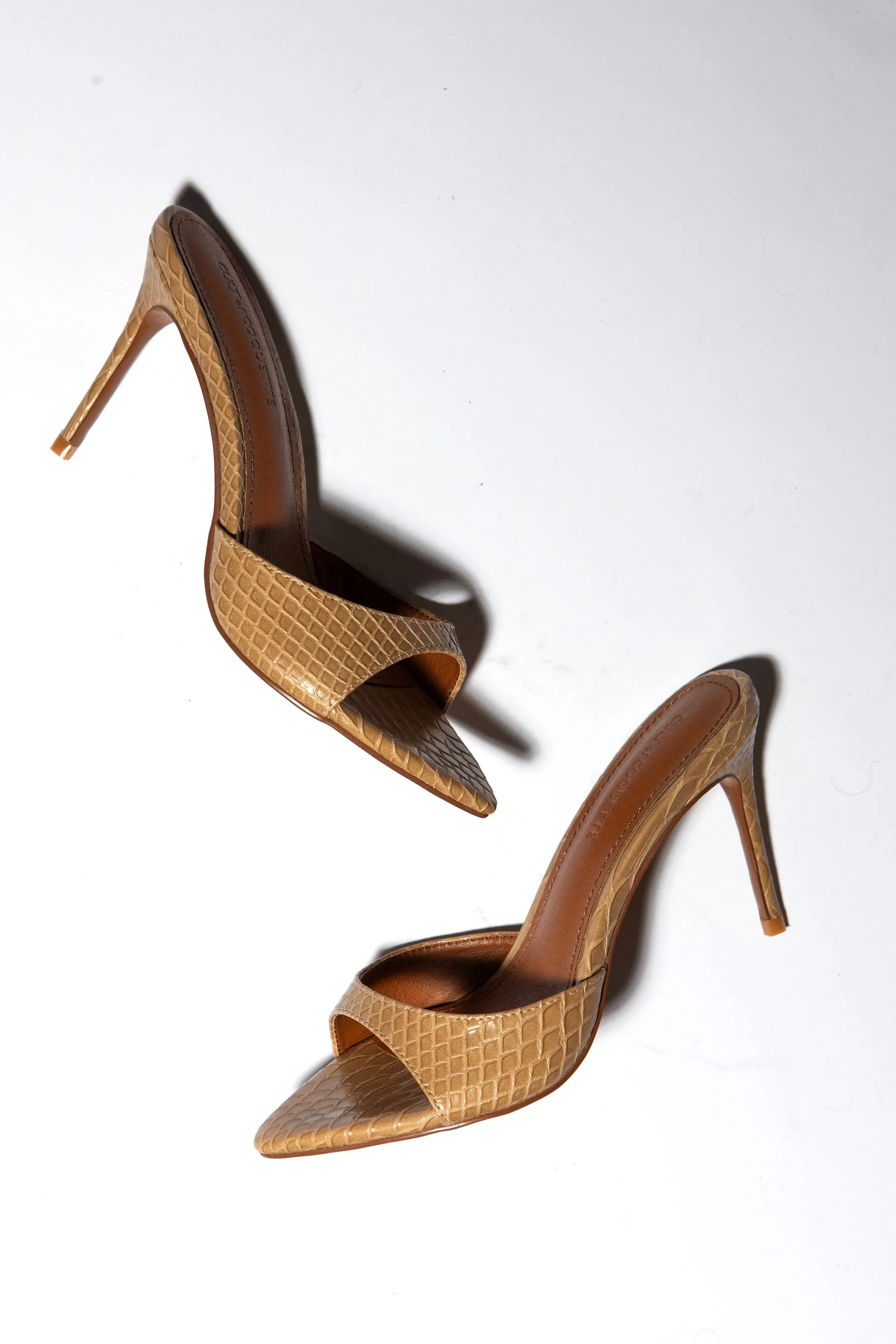 Gia Nude Reptile Vegan Mules 80 mm sold by Cult of Coquette product image thumbnail 4